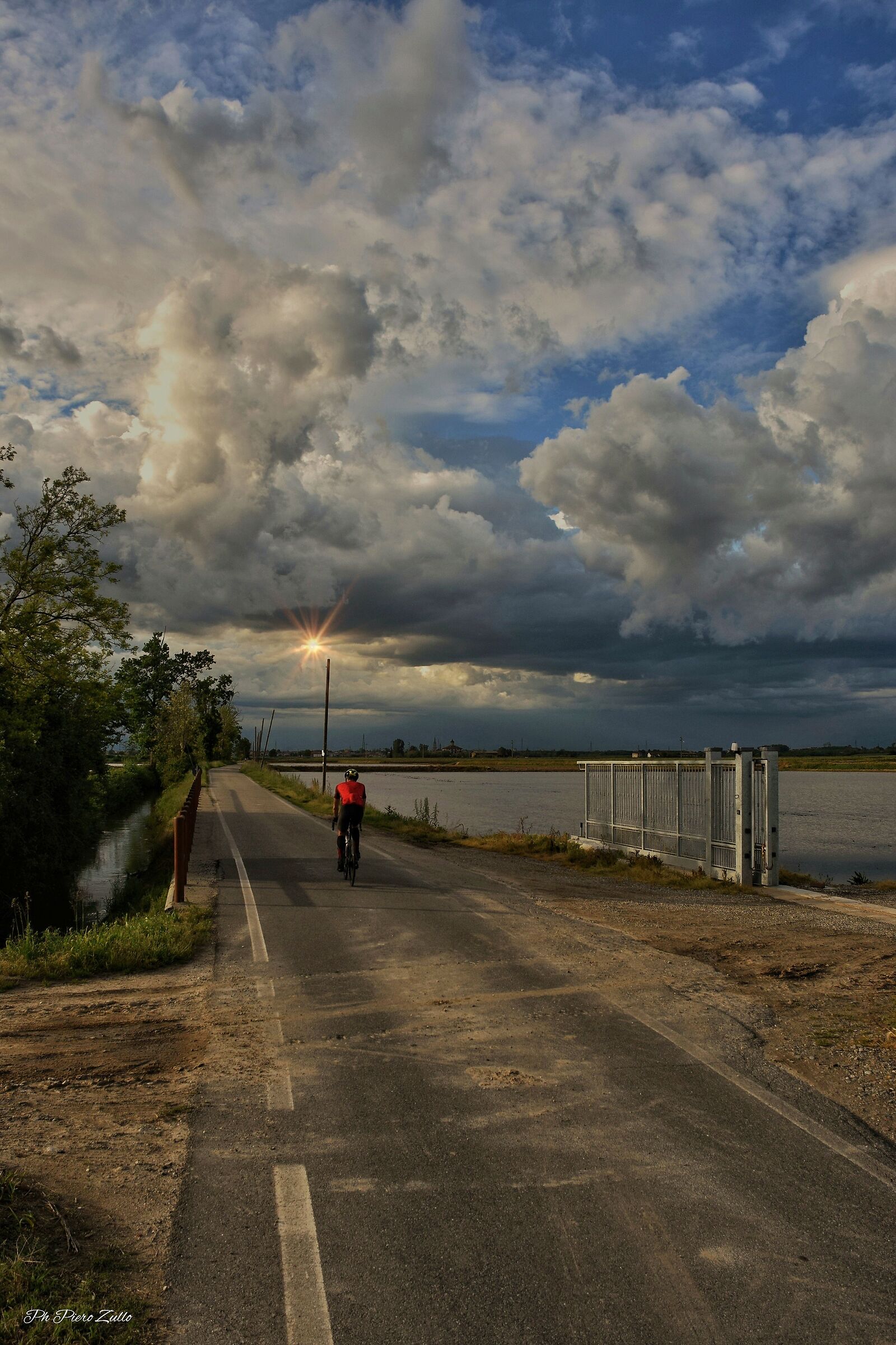 Cycling through the rice fields