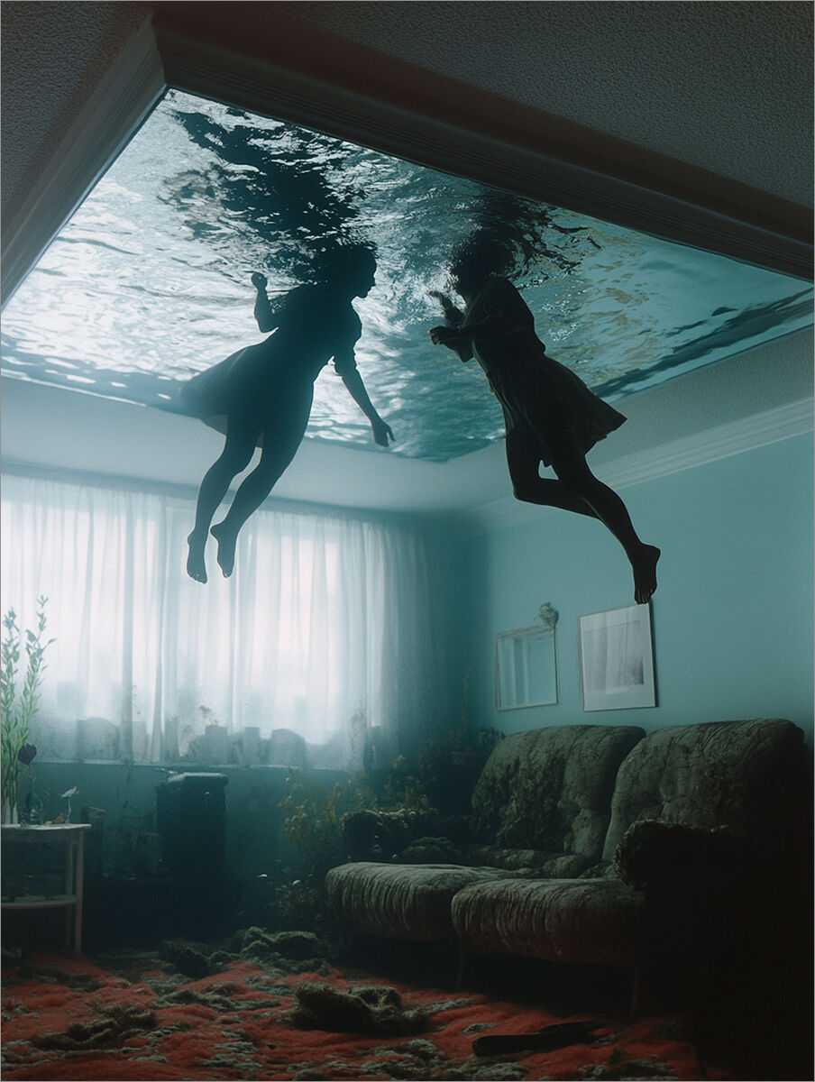 ... And upstairs I put the pool