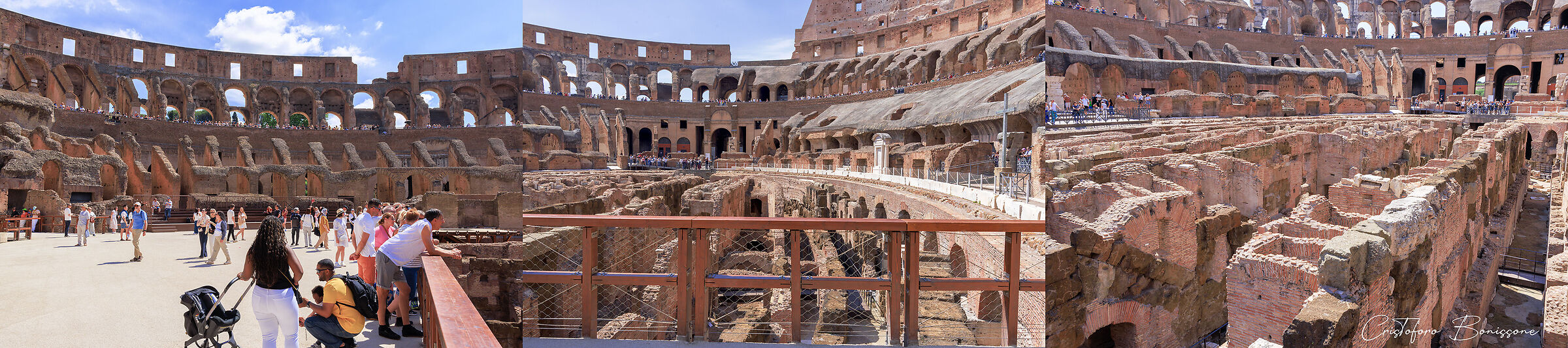 Arena Del Colosseo In Tre Scatti