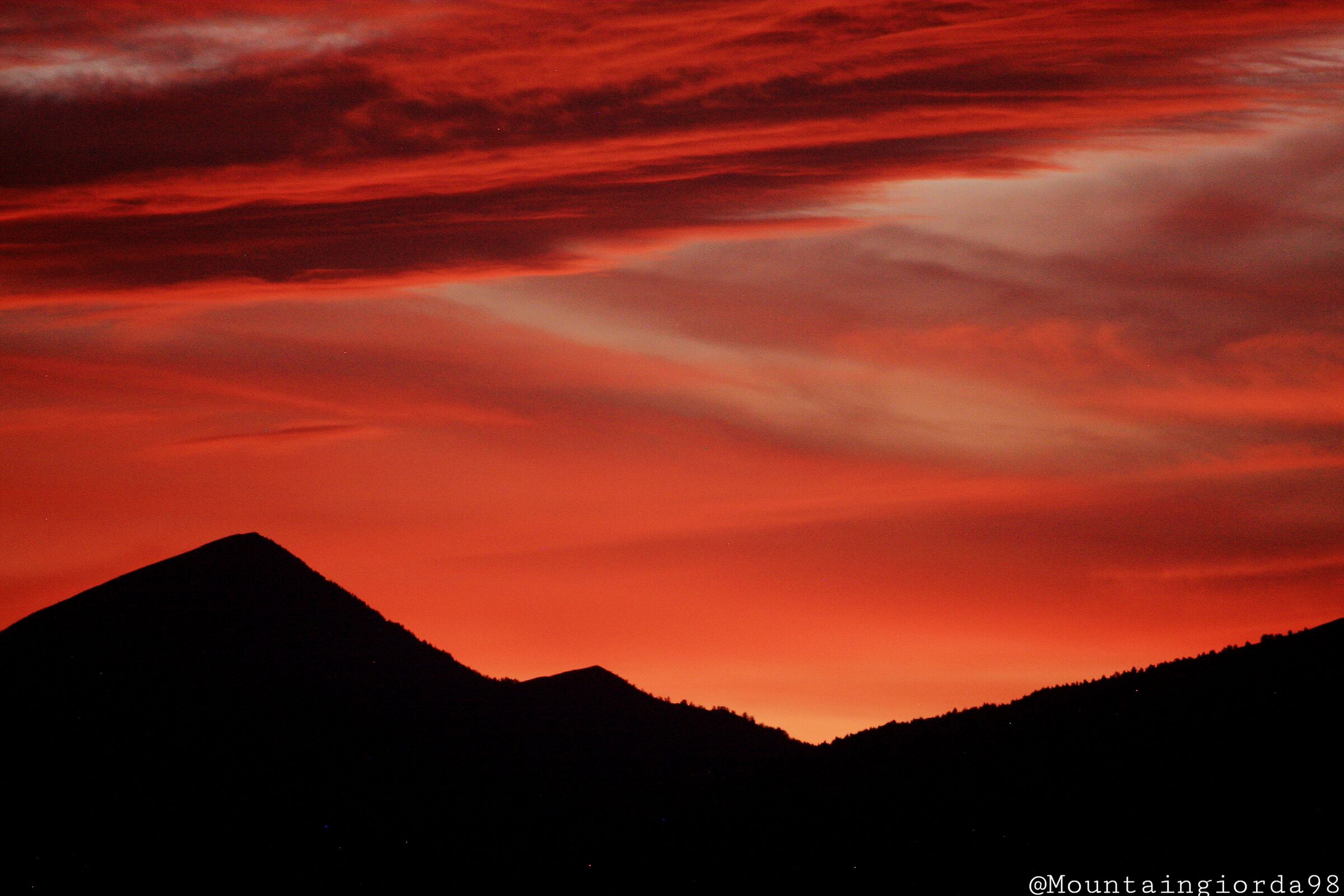Tramonto Sul Monte Rastcias 2404m
