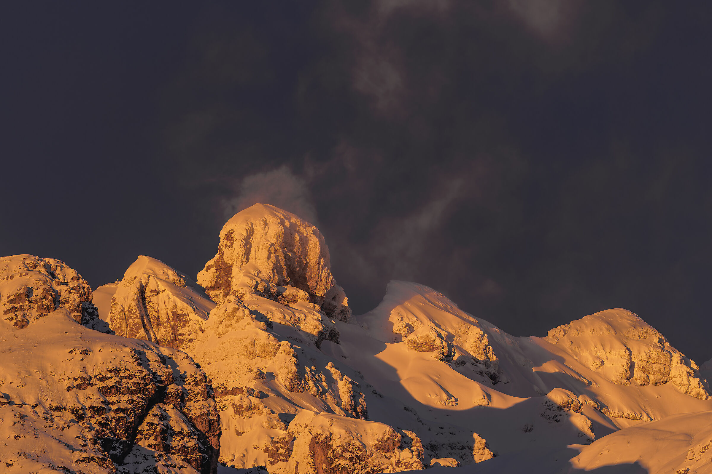 Tramonto sul Zuc dal bor , alpi Carniche