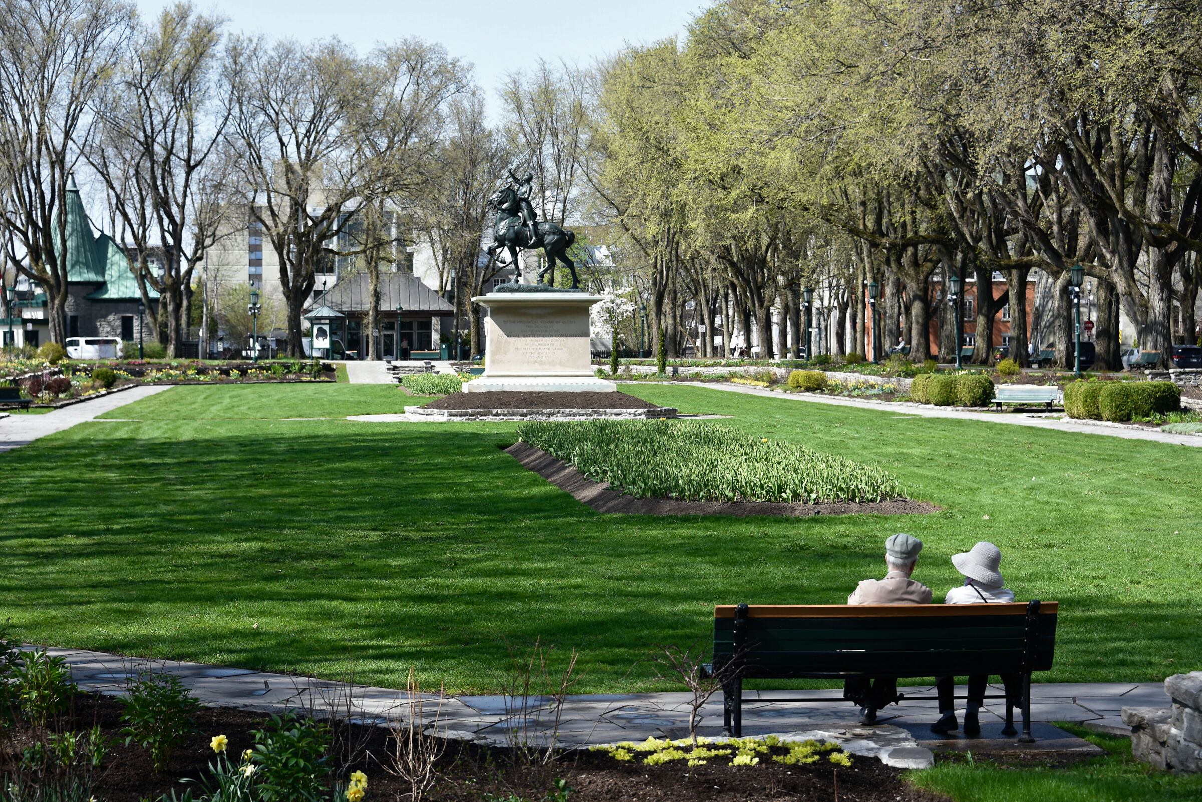 Un momento da soli nel parco Jeanne D'Arc - Quebec City
