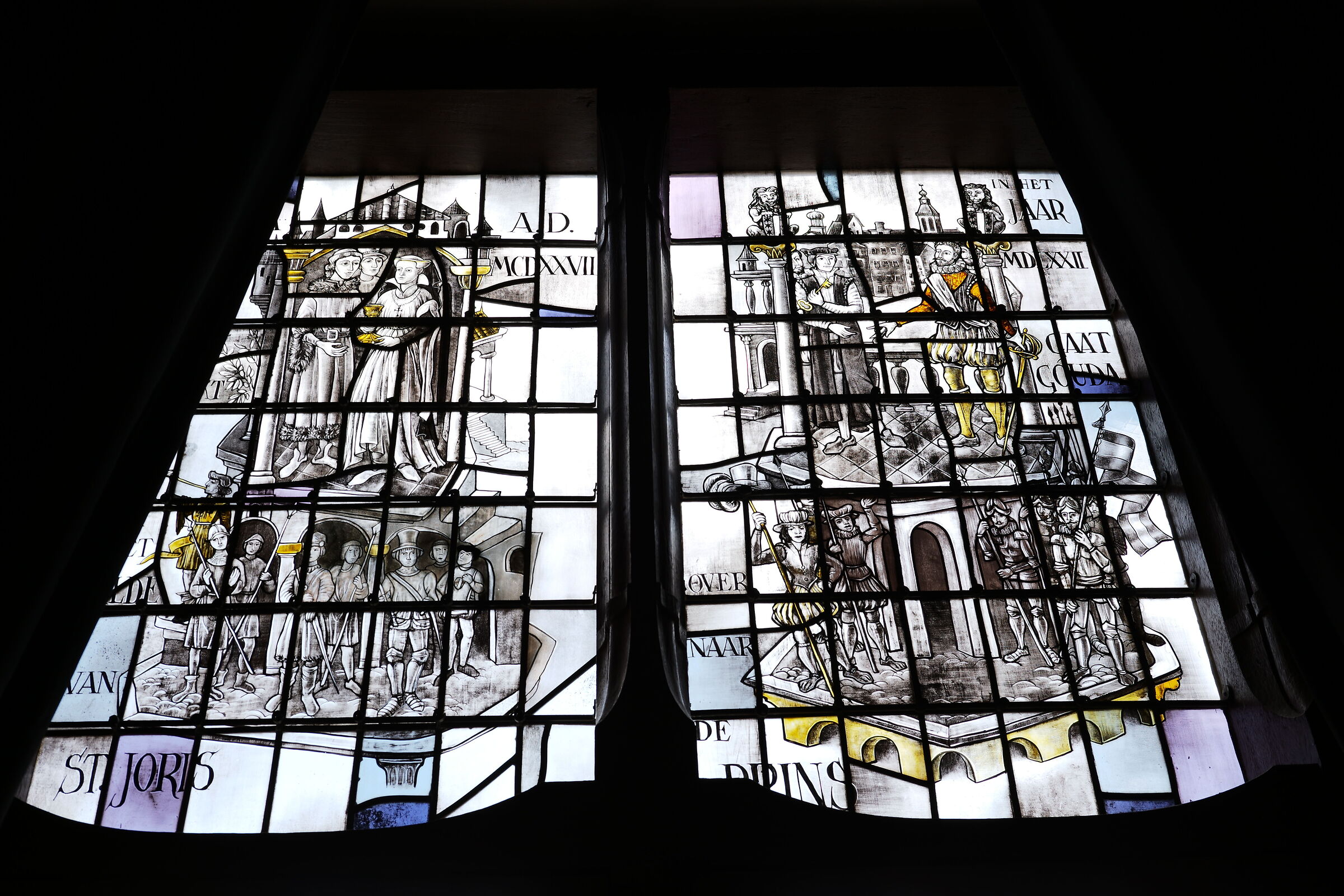 The windows of the Stadhuis in Gouda