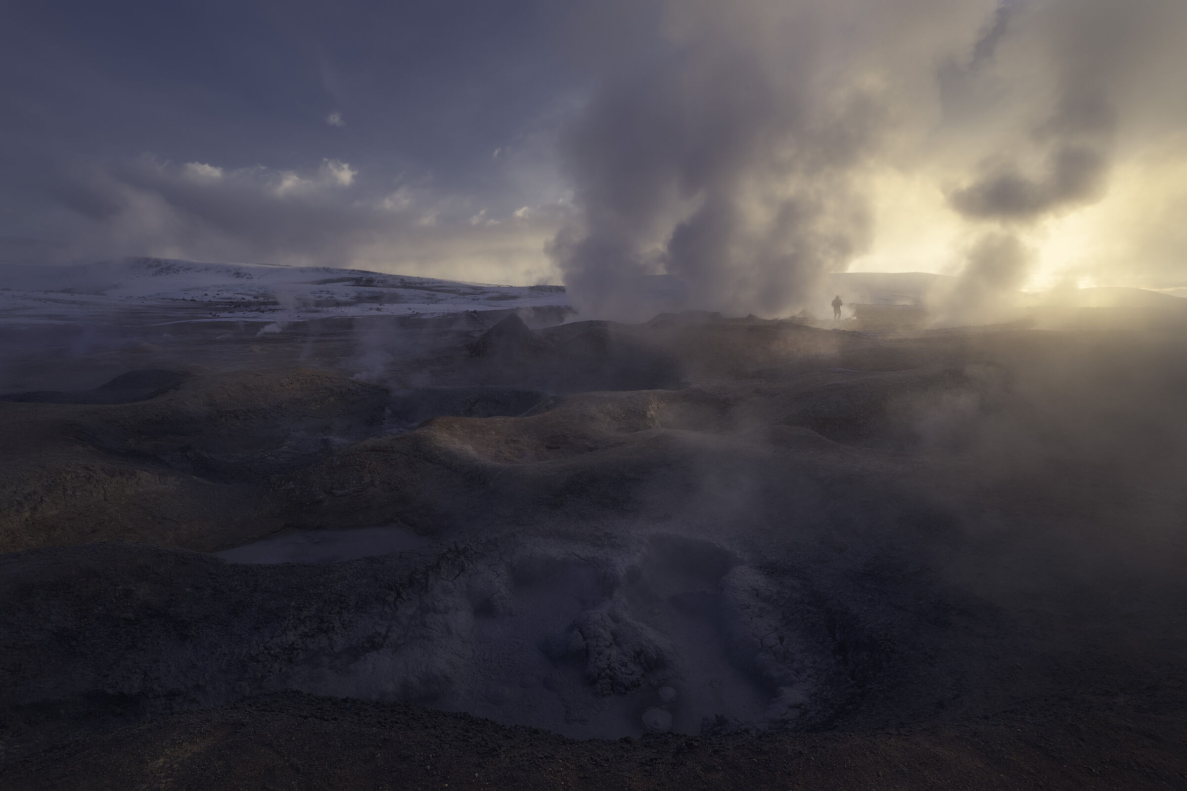 Sunrise among the geysers
