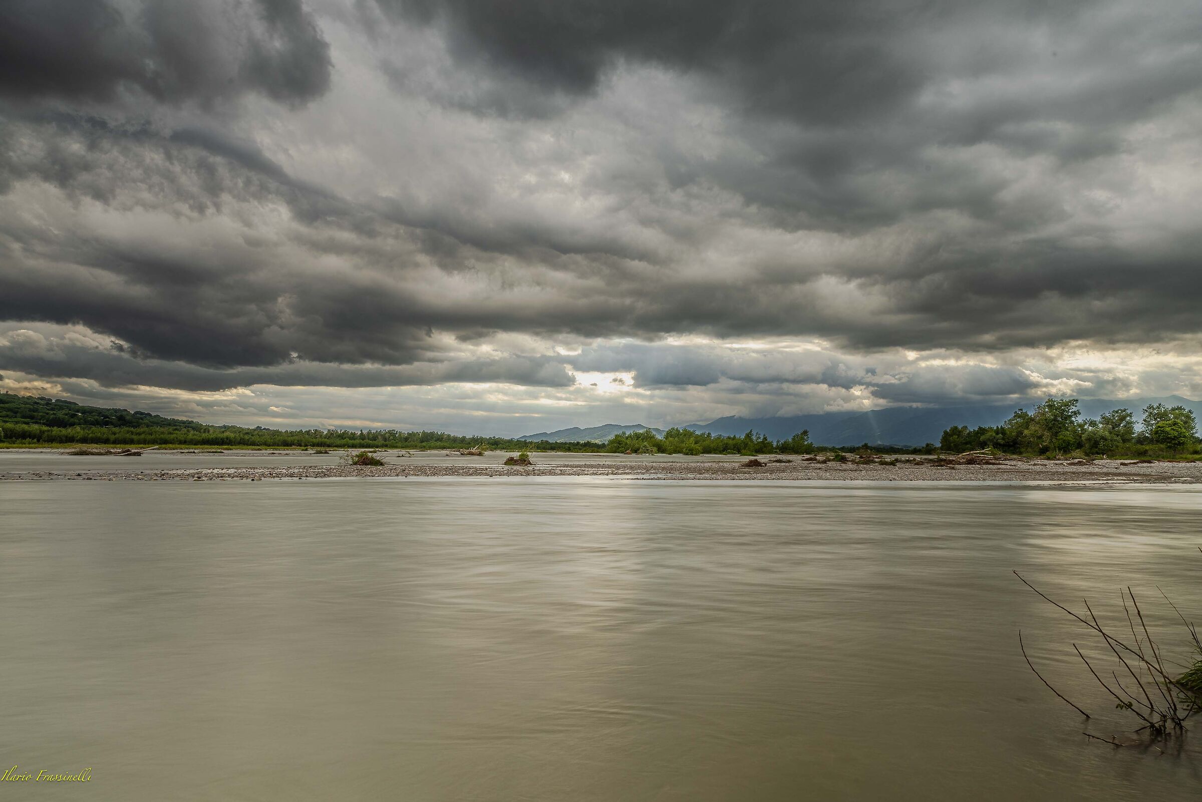 Piave river in flood
