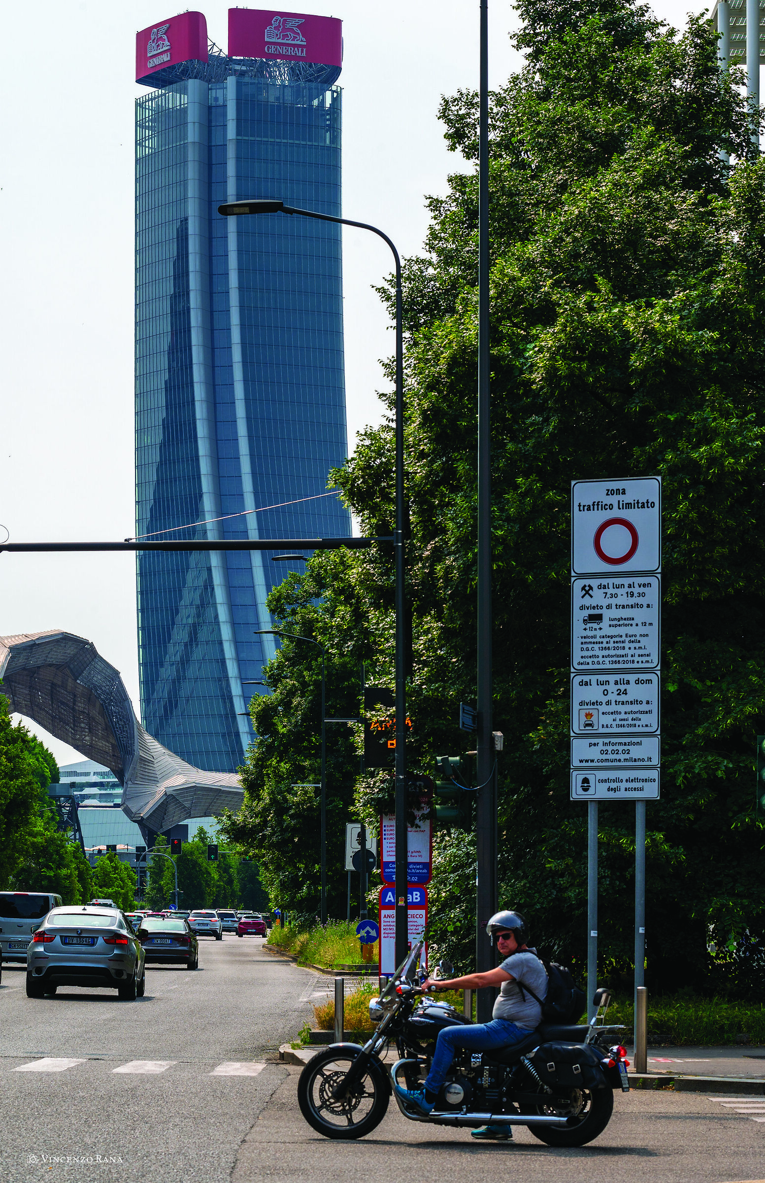Viale Scarampo and Hadid Tower