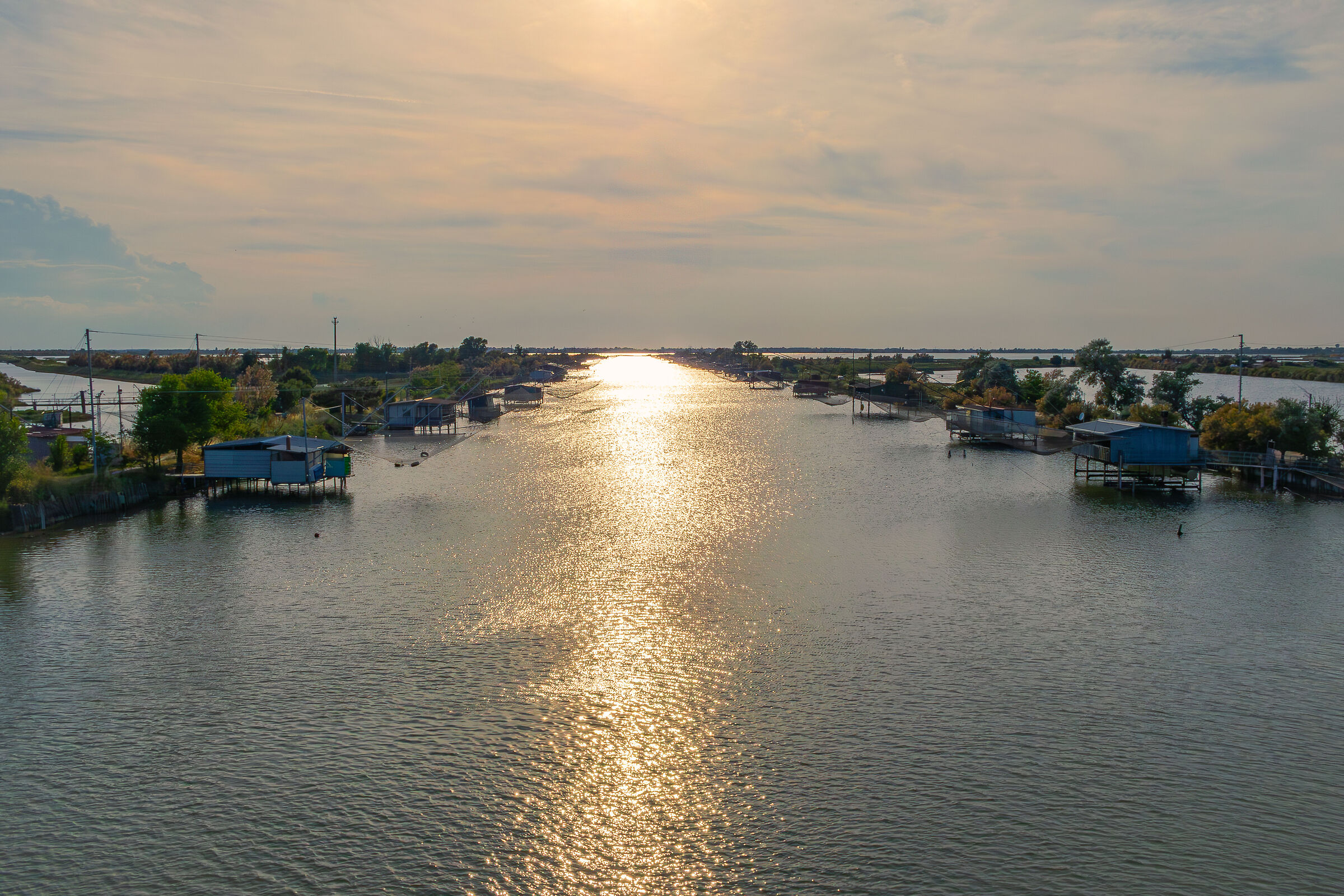 Bilancioni al tramonto - Saline di comacchio