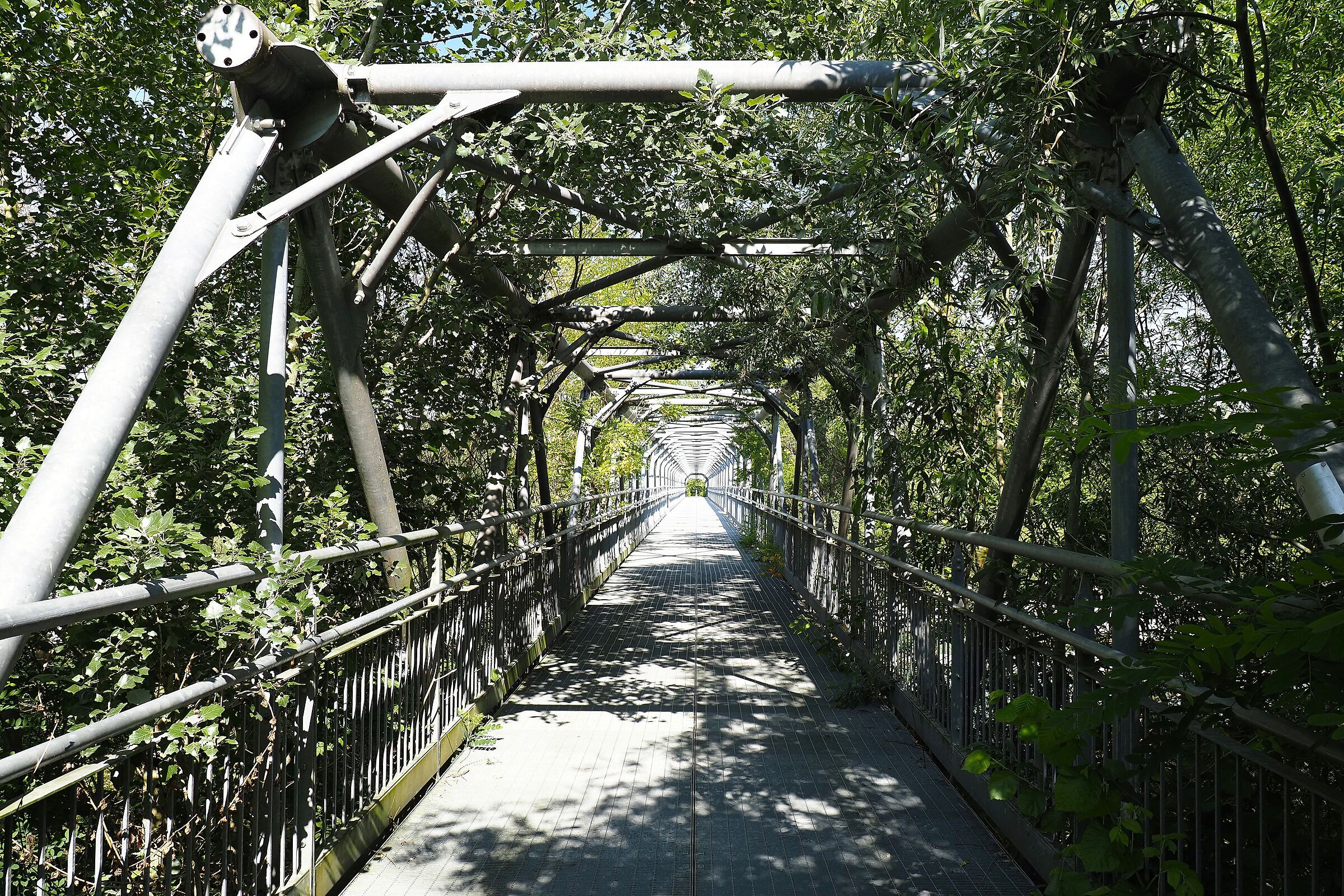 Cycle and pedestrian path on the Panaro river, Laghetti Sant...