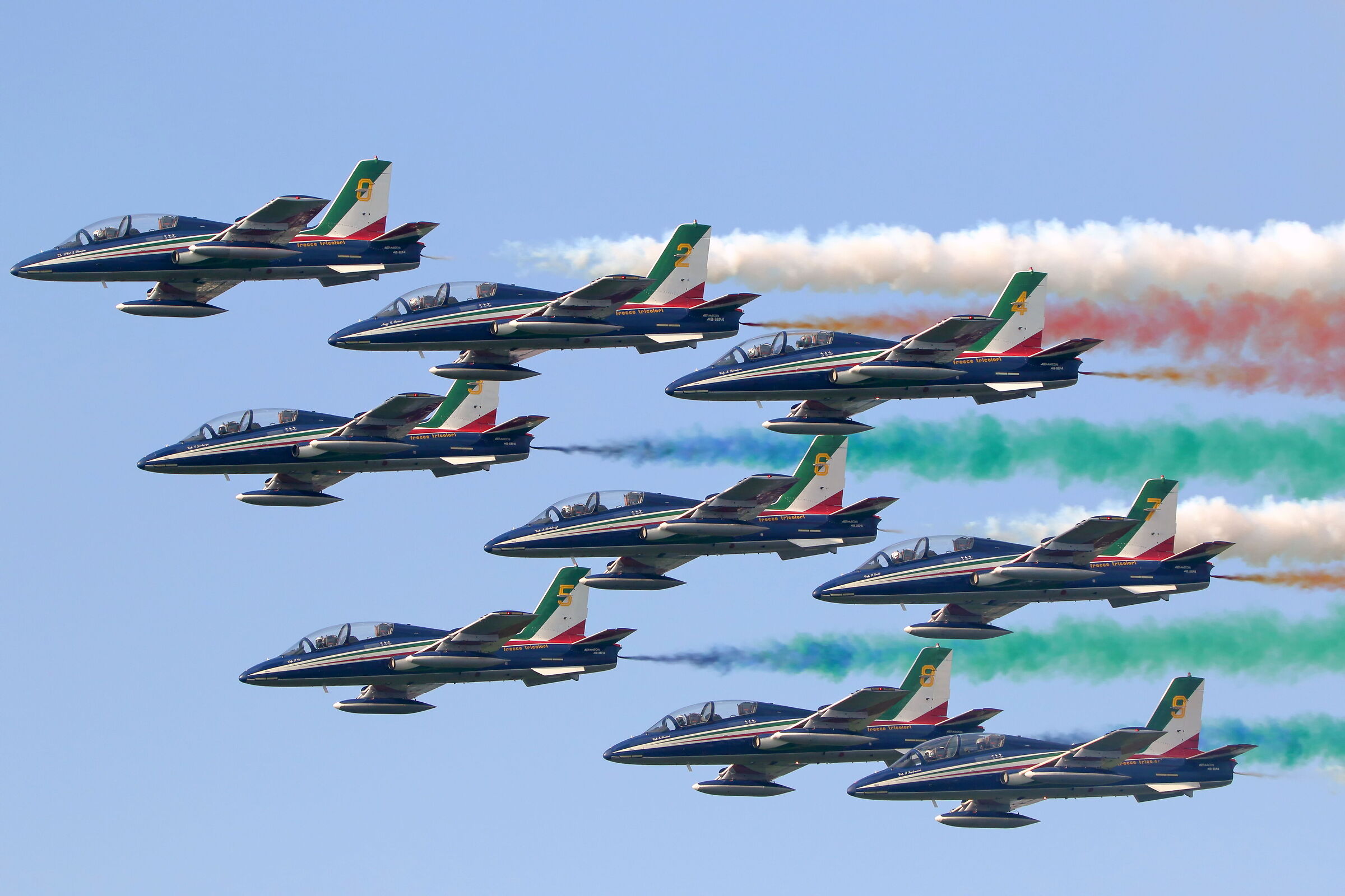 frecce tricolori negli anni - torino 100 anni aeritalia
