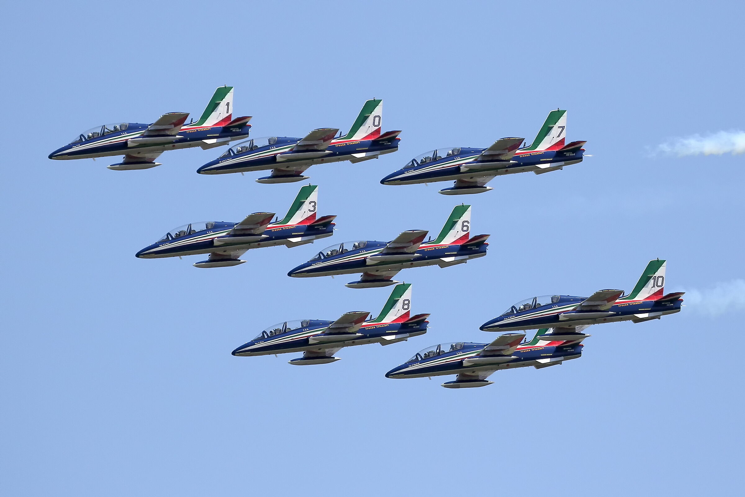 frecce tricolori negli anni - esercitazione ghedi 2020