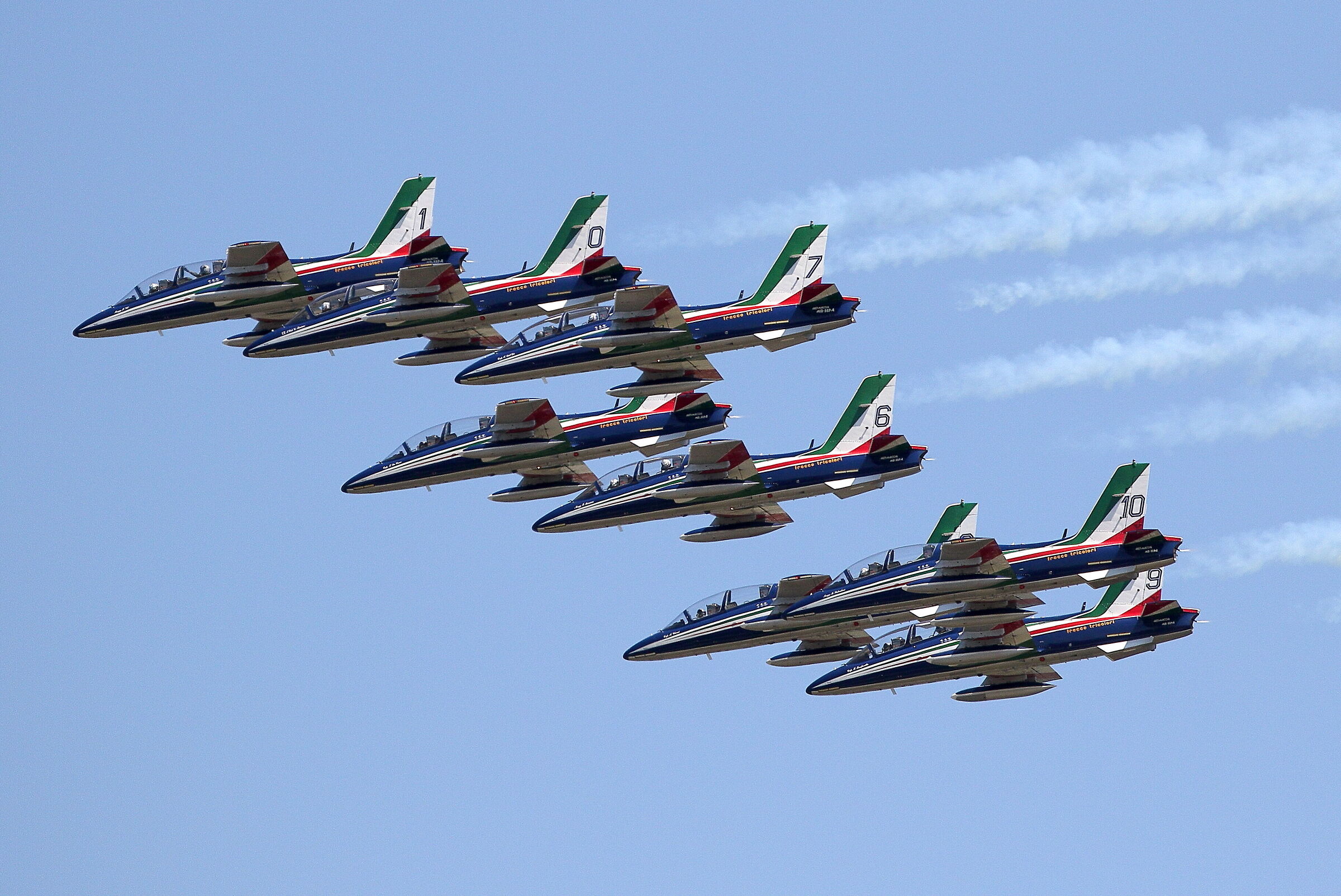 frecce tricolori negli anni - esercitazione ghedi 2020