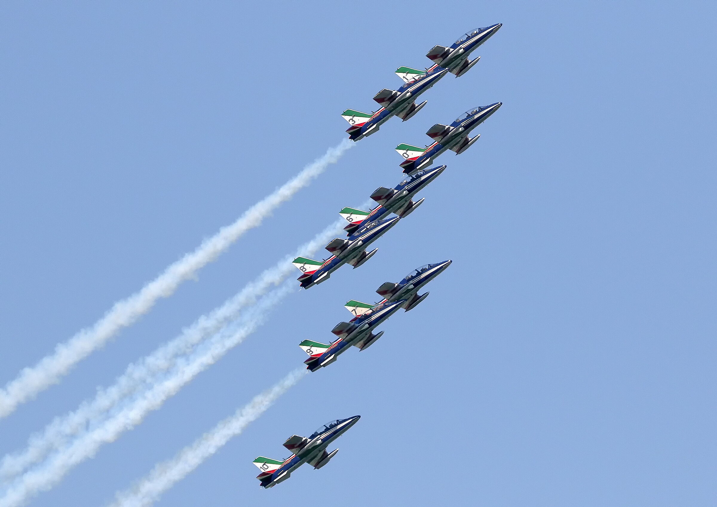 frecce tricolori negli anni - esercitazione ghedi 2020