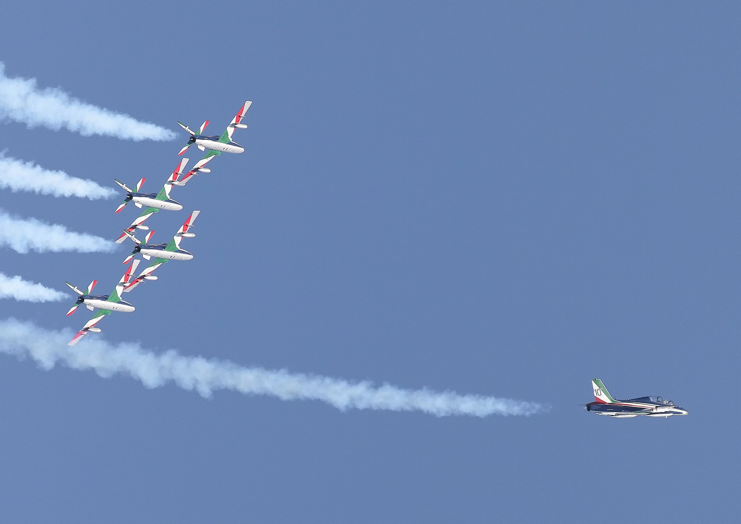 frecce tricolori negli anni - esercitazione ghedi 2020