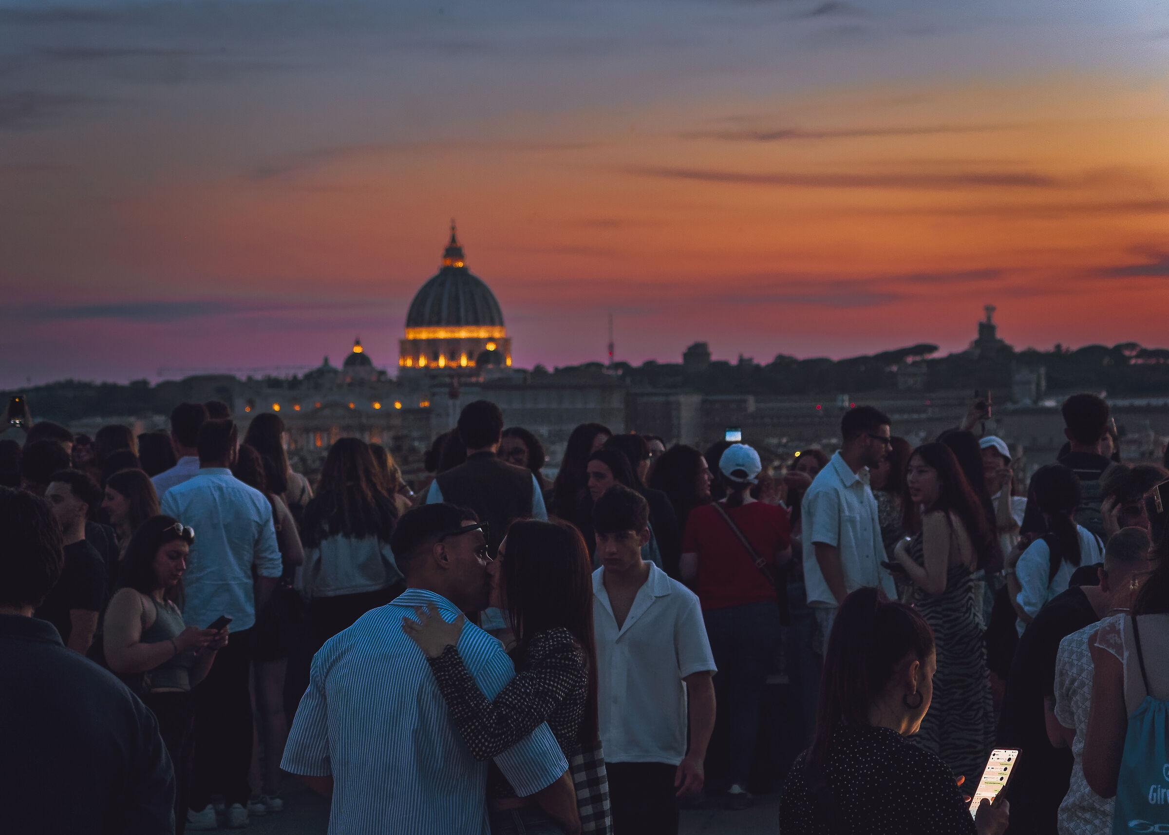 Bacio al tramonto