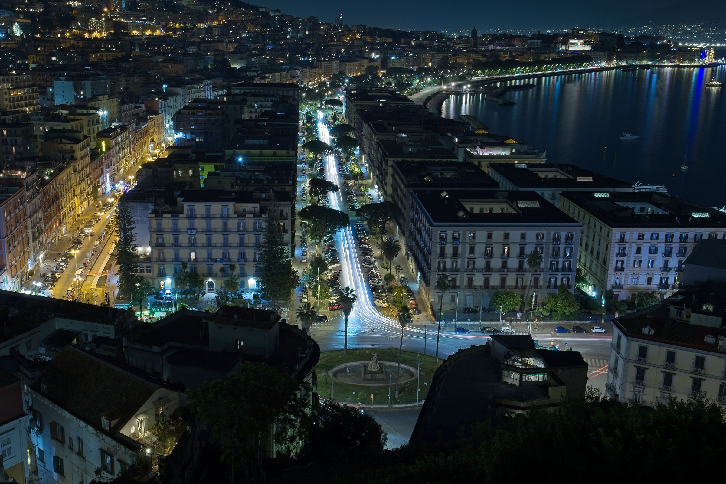 Naples at night