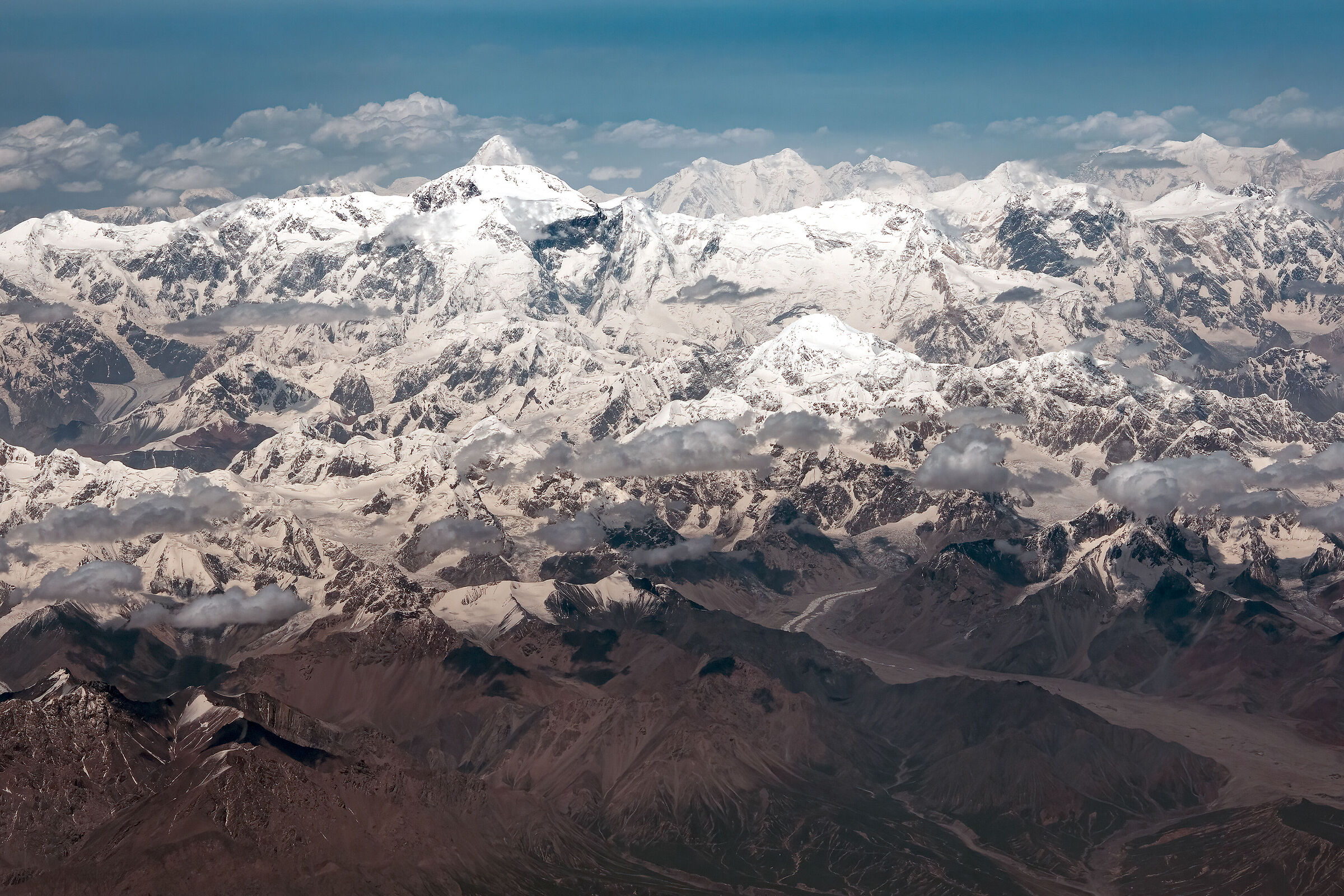 Gengish Chokusu or Victory Peak and Khan Tengri