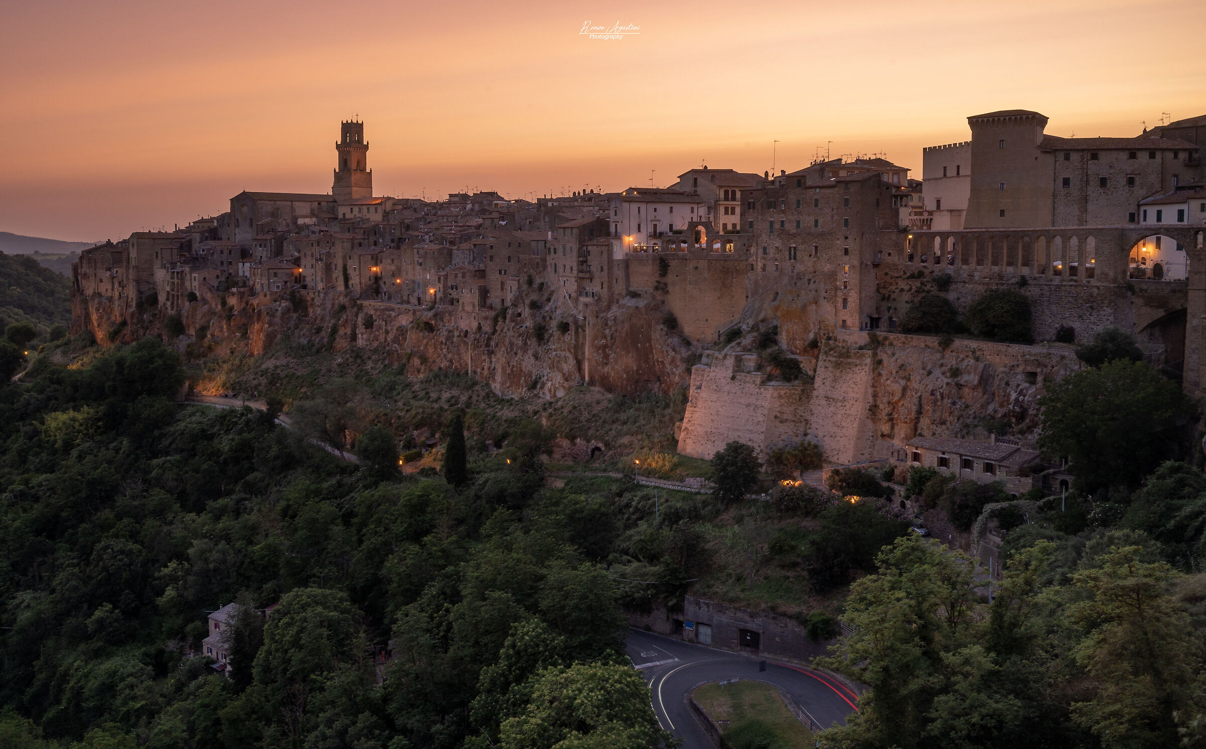 Sunset in Pitigliano