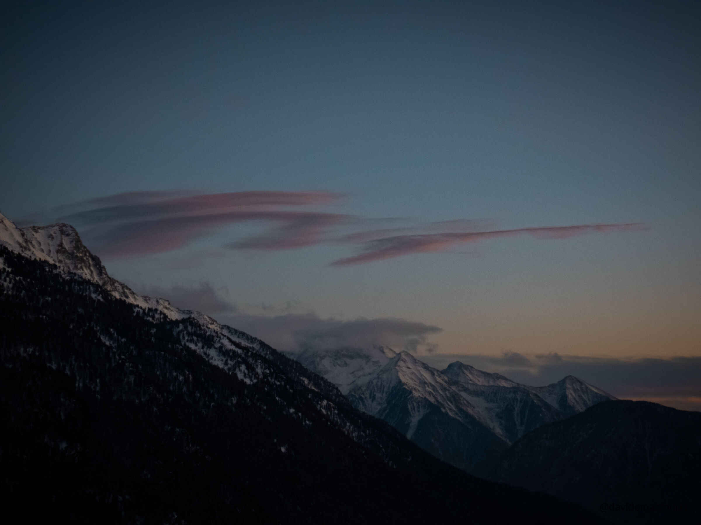 Val d'Ayas after sunset