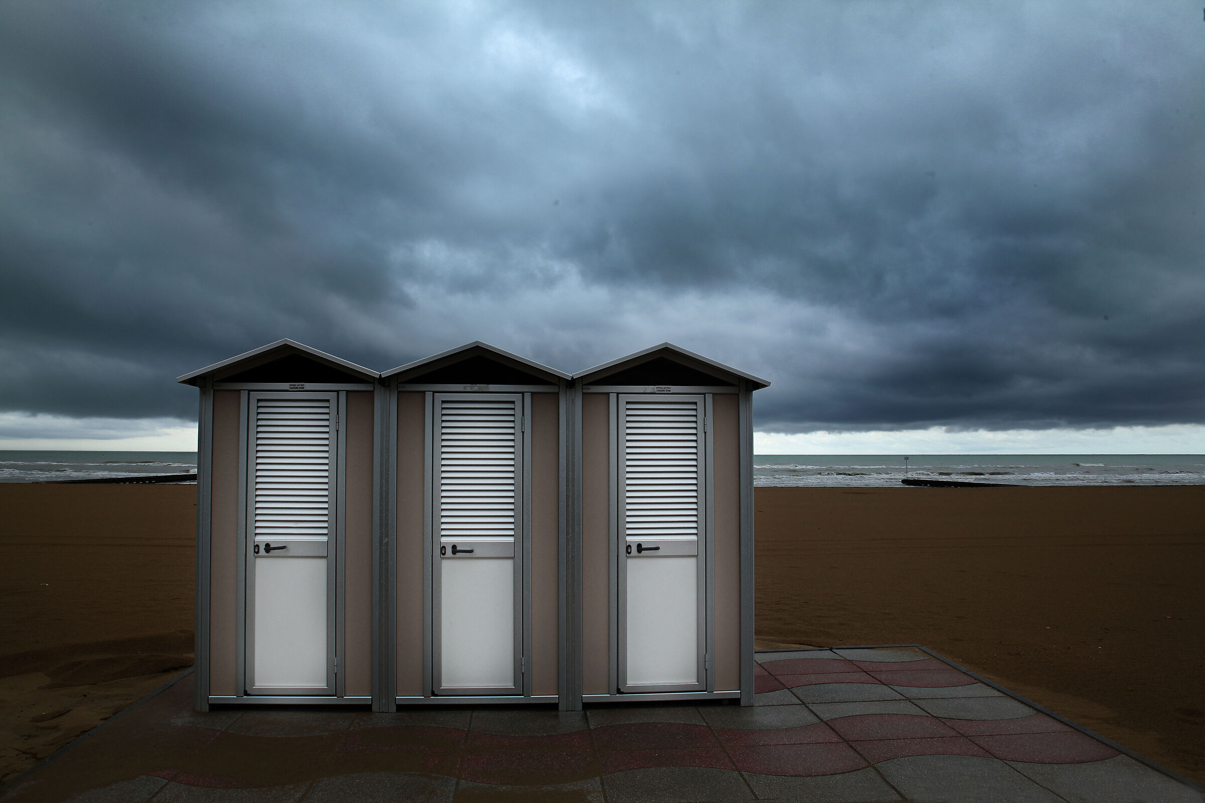 Winter sea in spring