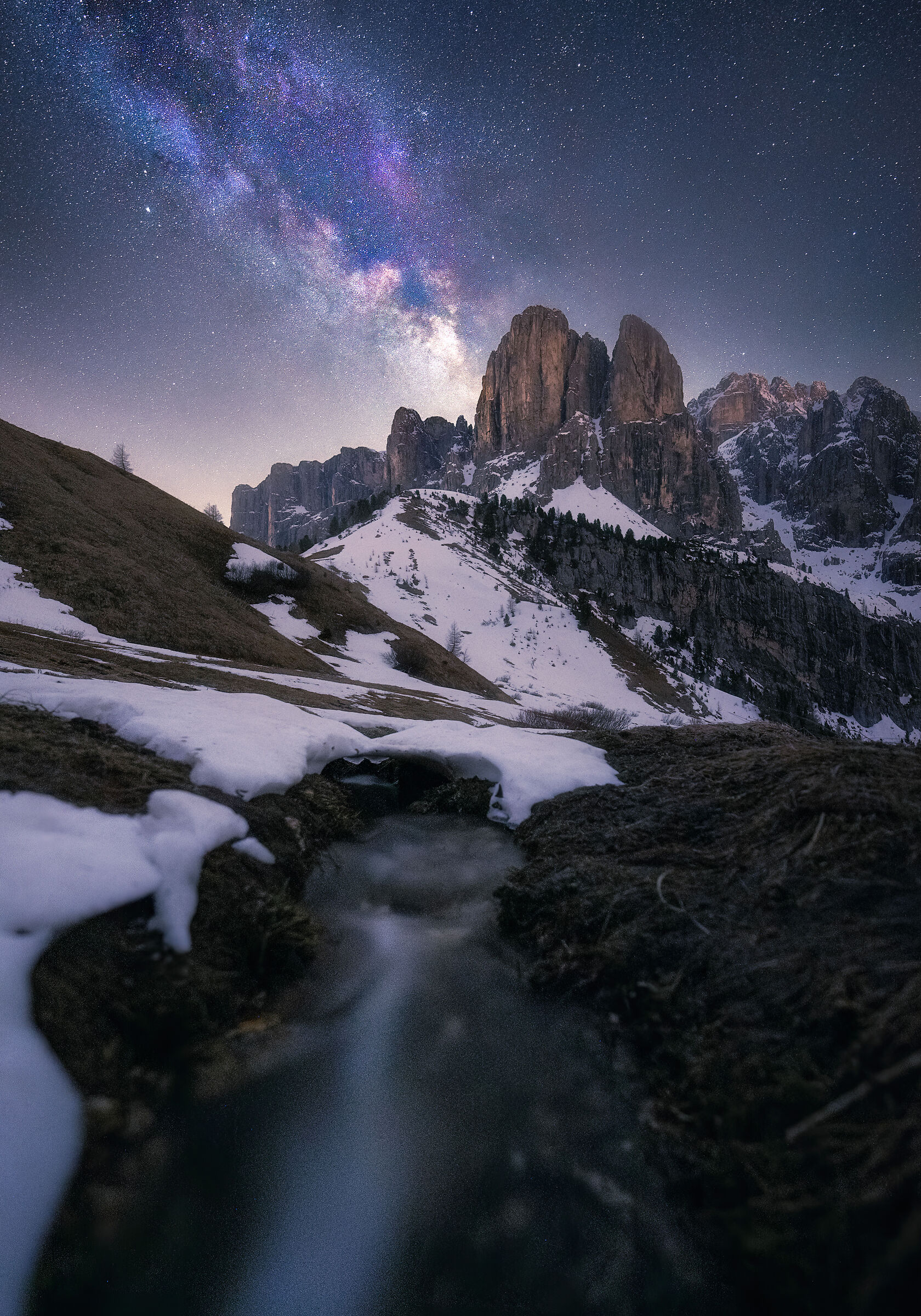 Notte sulle Dolomiti