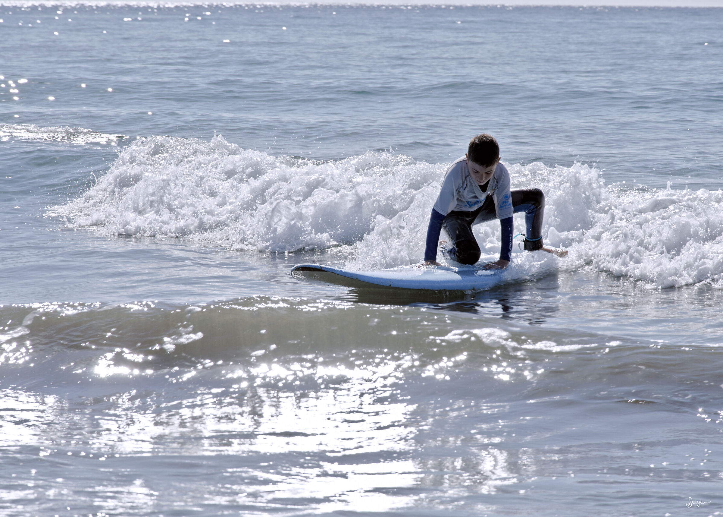 Climbing over the waves