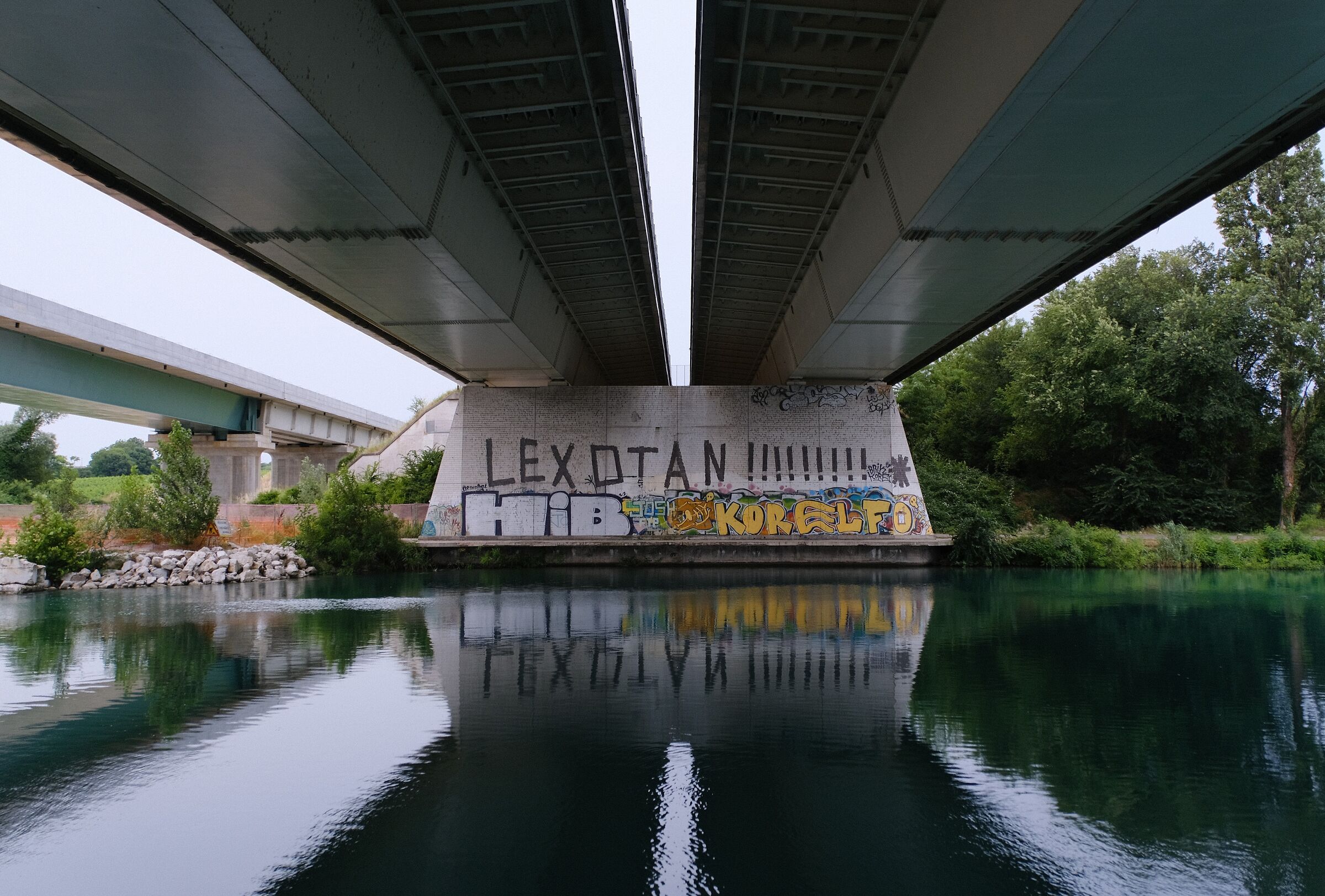 Under the bridge...
