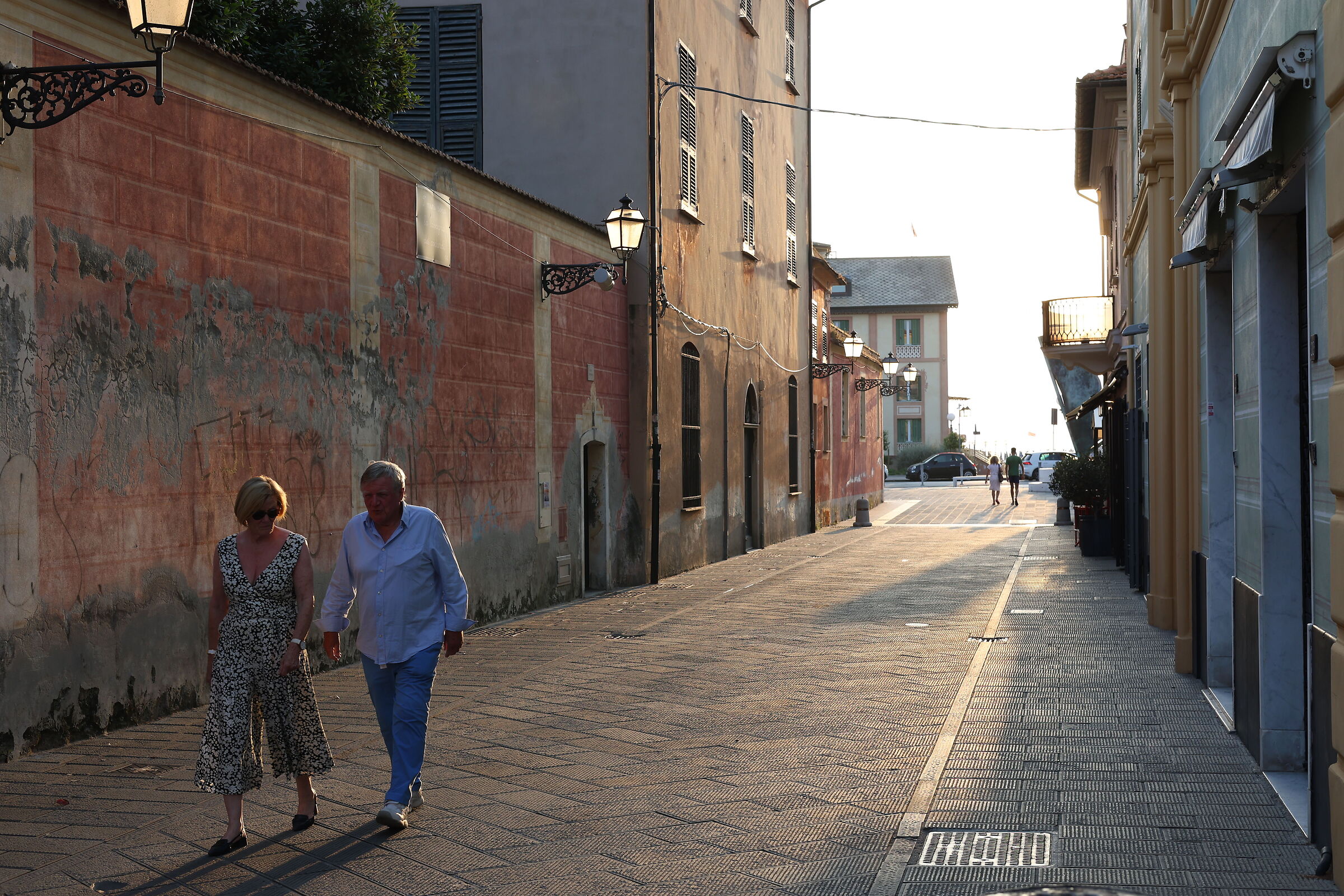 Elderly couple in the streets of Sestri Levante