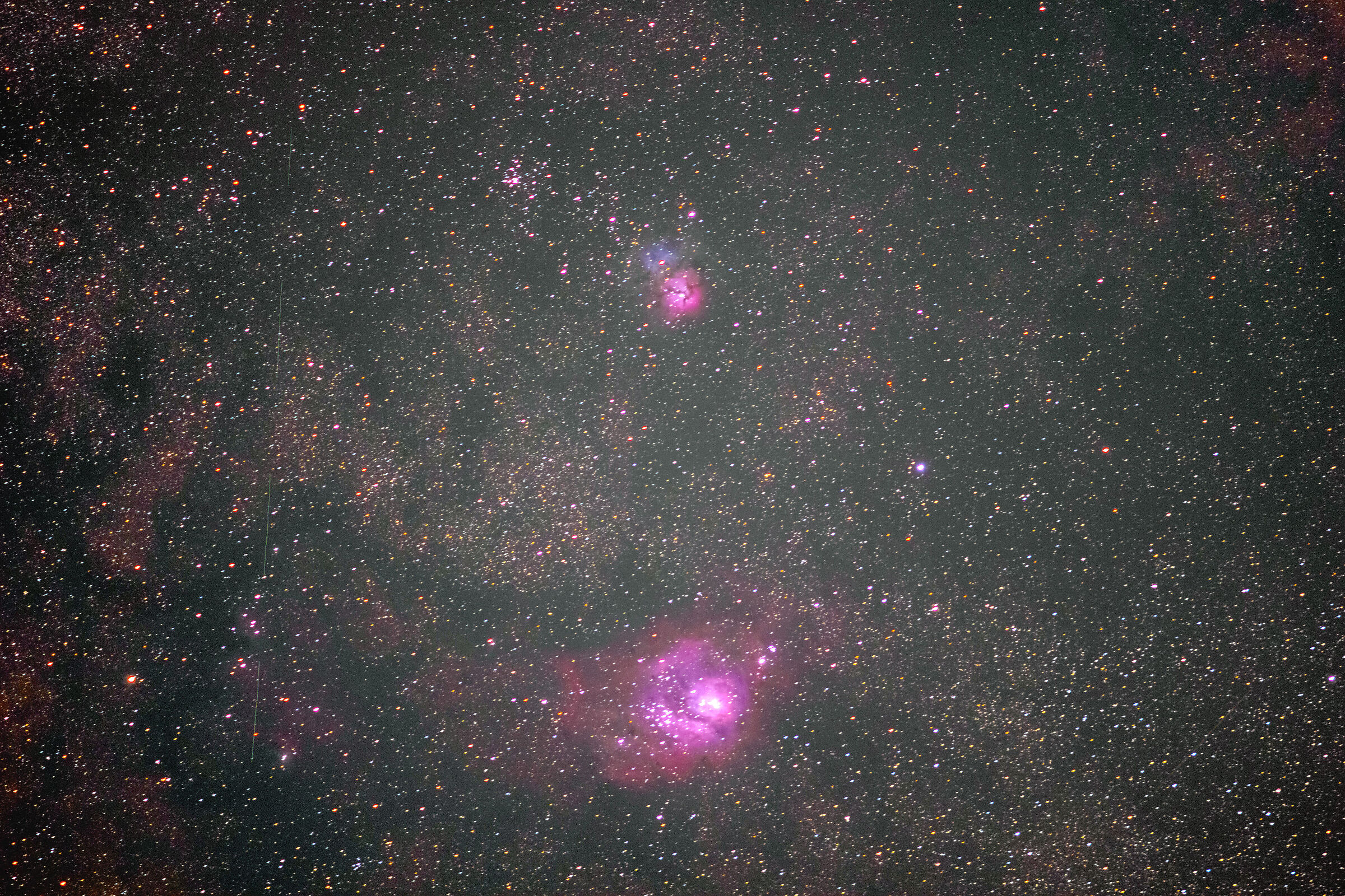 Lagoon and Trifid Nebulae