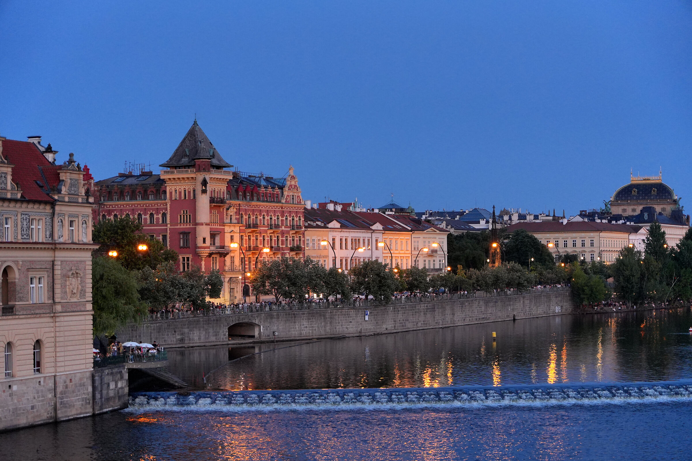 Sunset over the Vltava River