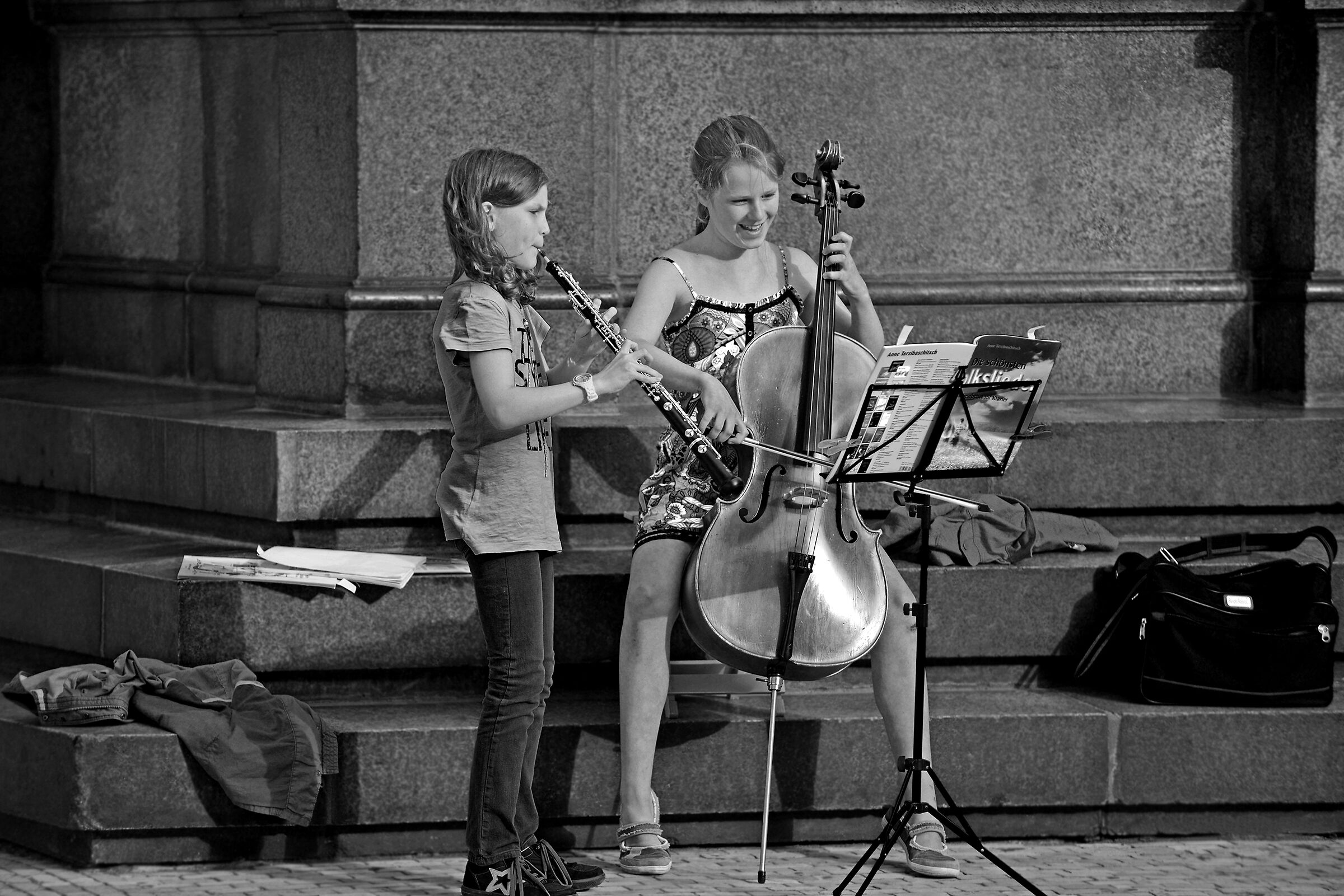 Young street artists