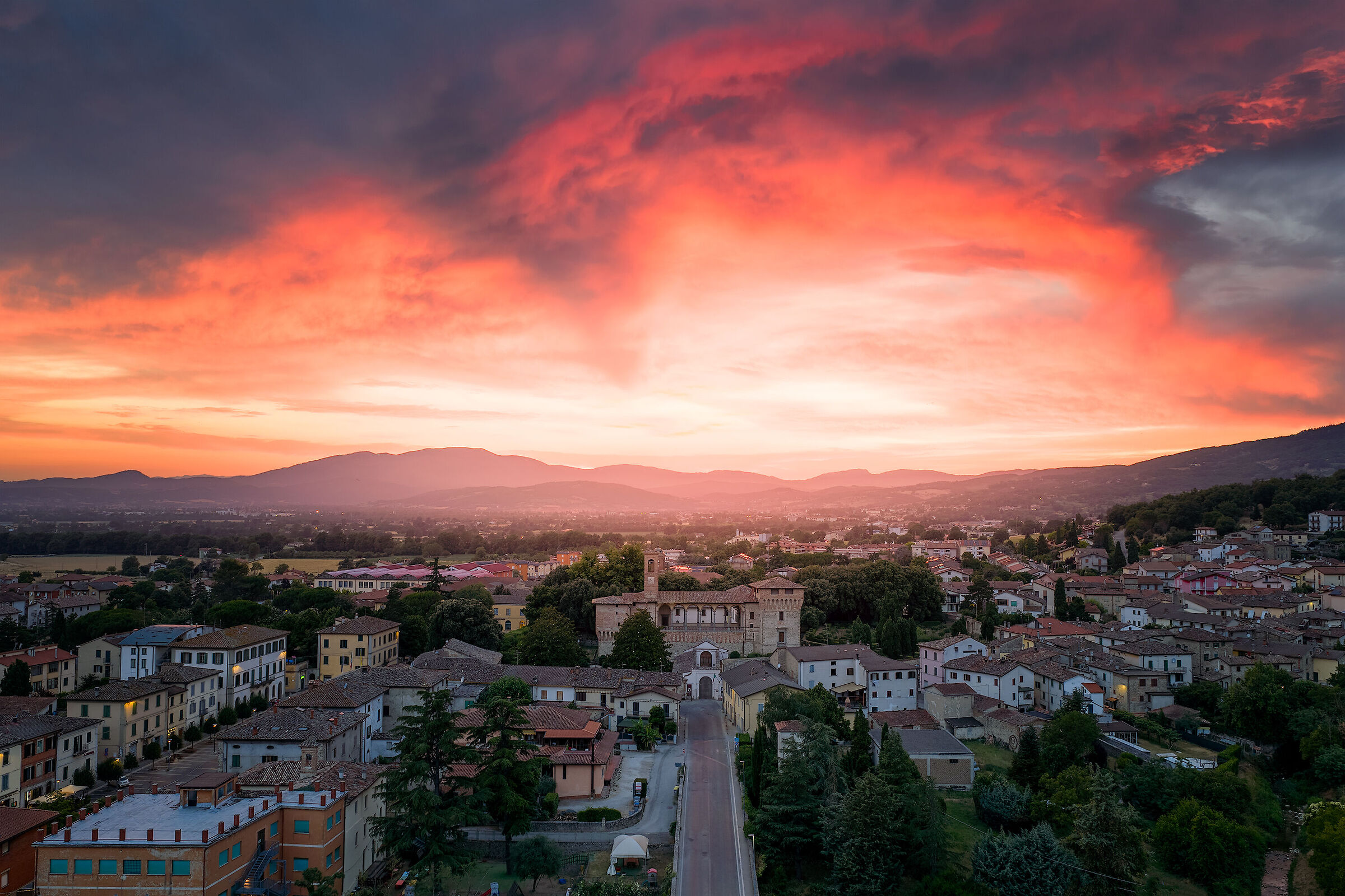 Tramonto sul mio paese