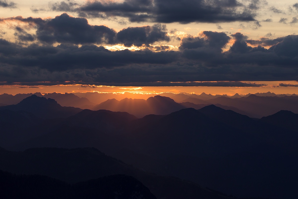 Tramonto sulle dolomiti friulane