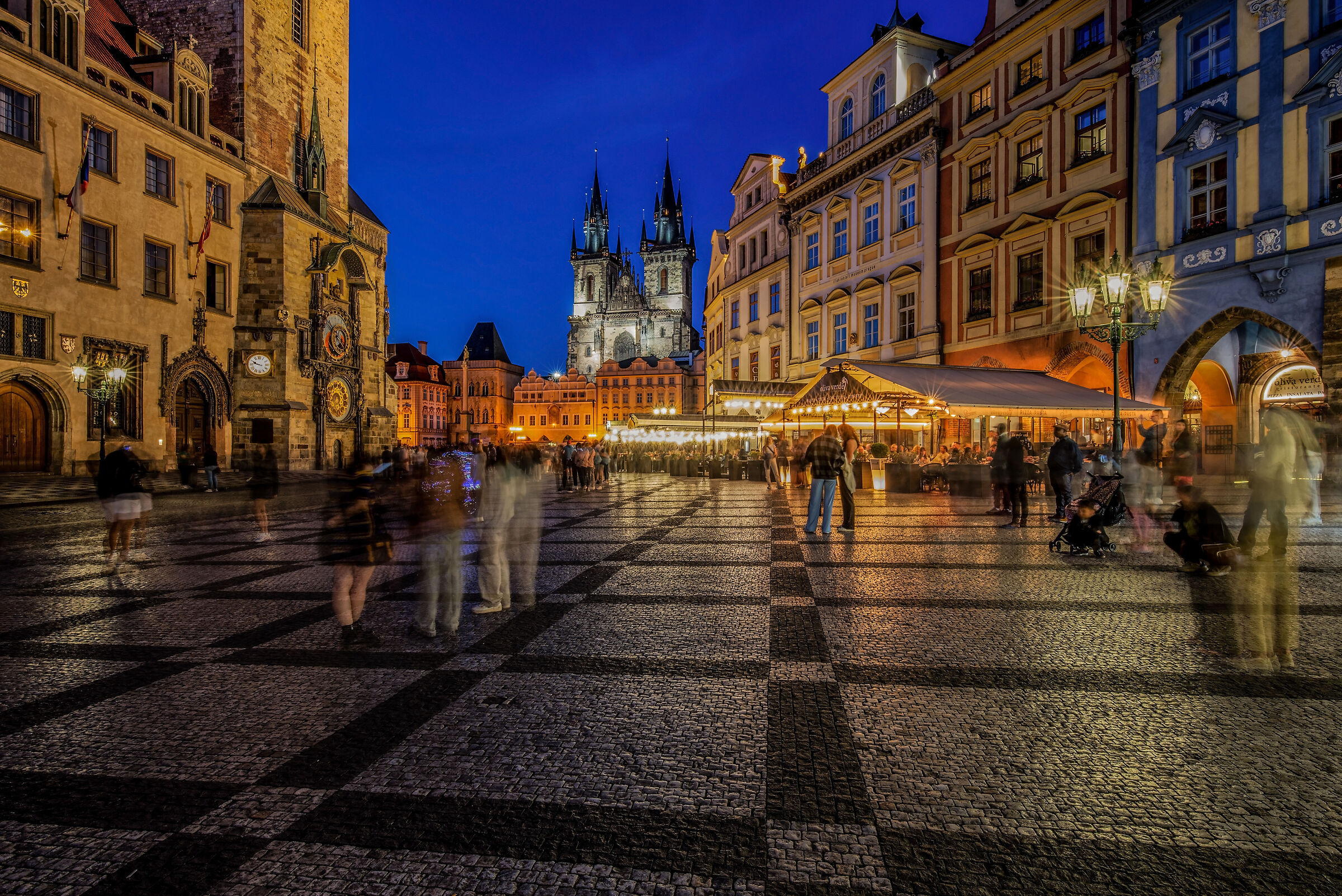 an evening in Prague.