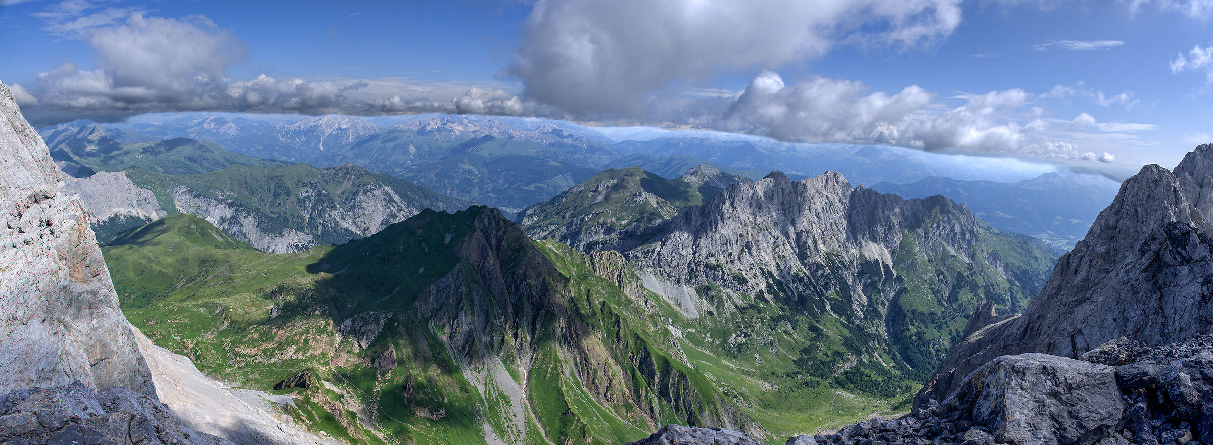 View from the middle summit of Coglians Carnic Alps