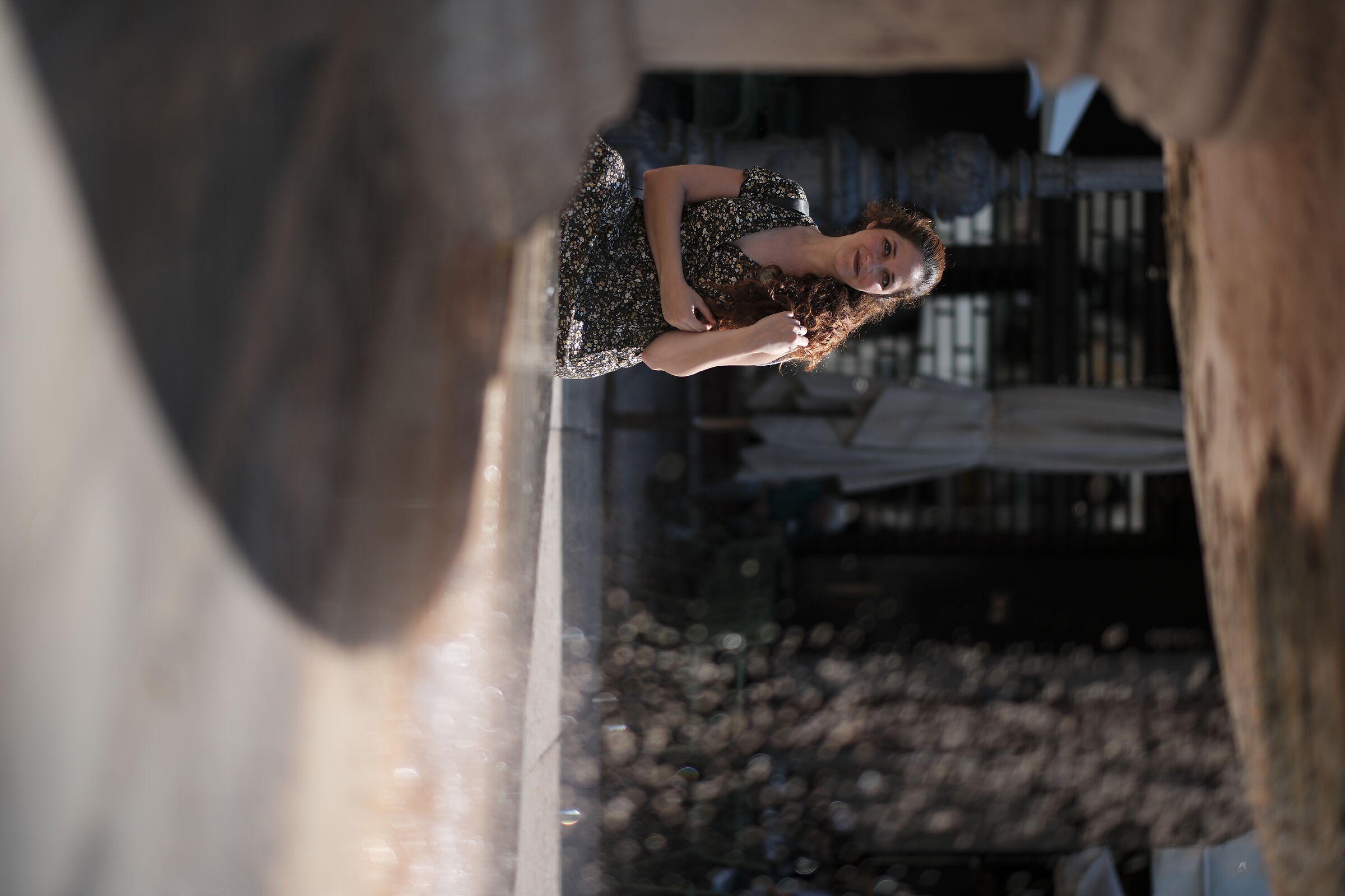 model in Piazza Bra in Verona