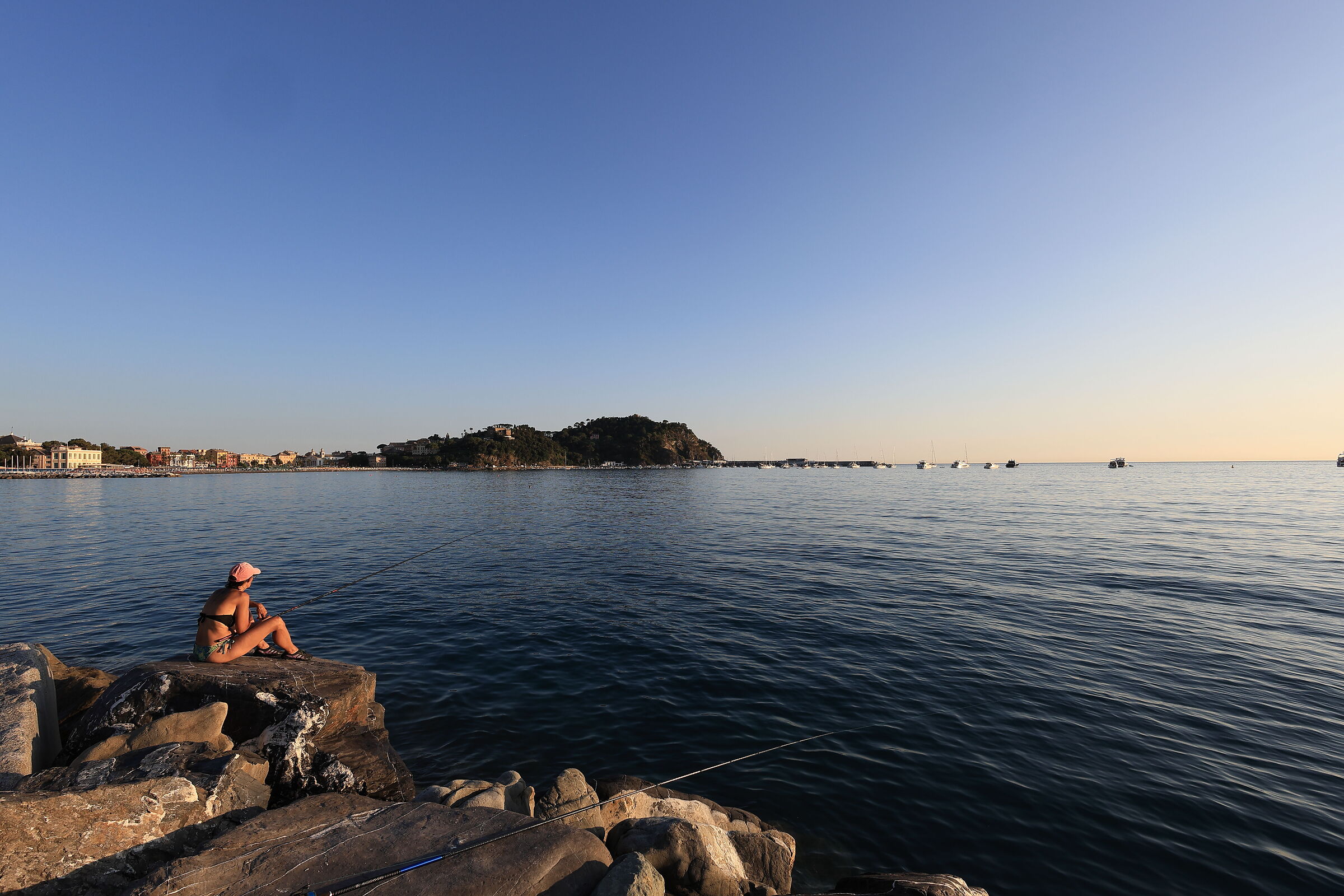 Fishing evening in Sestri LEvante