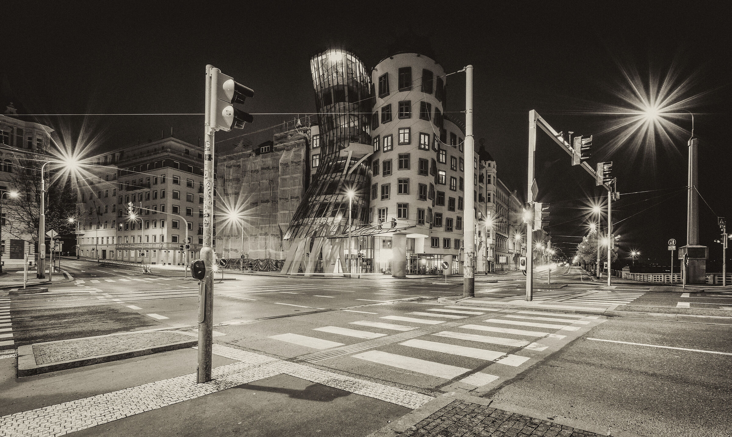 Sepia Dancing House