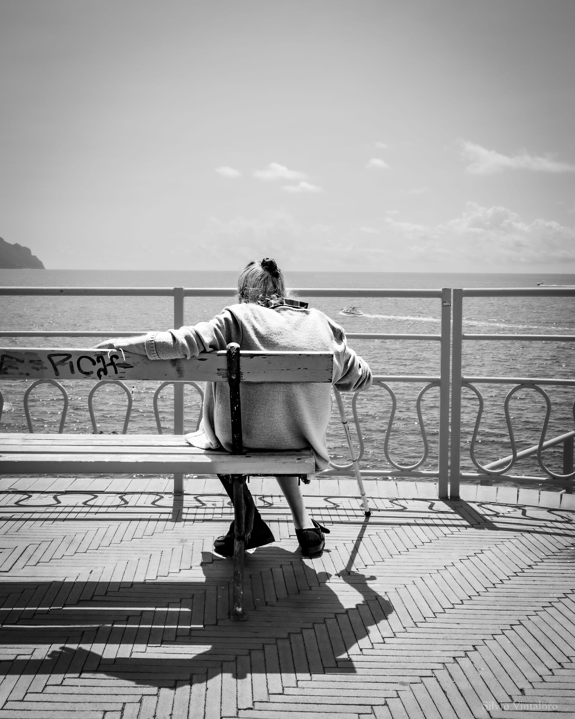 The "old woman" and the sea. Genoa Nervi