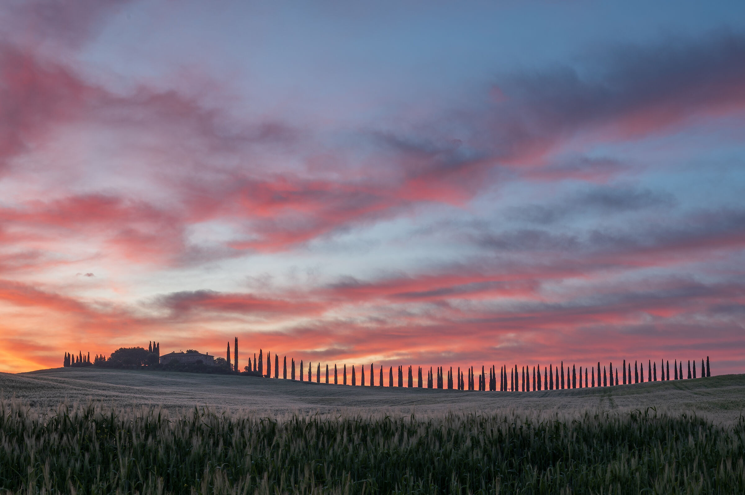 Alba in val d'orcia