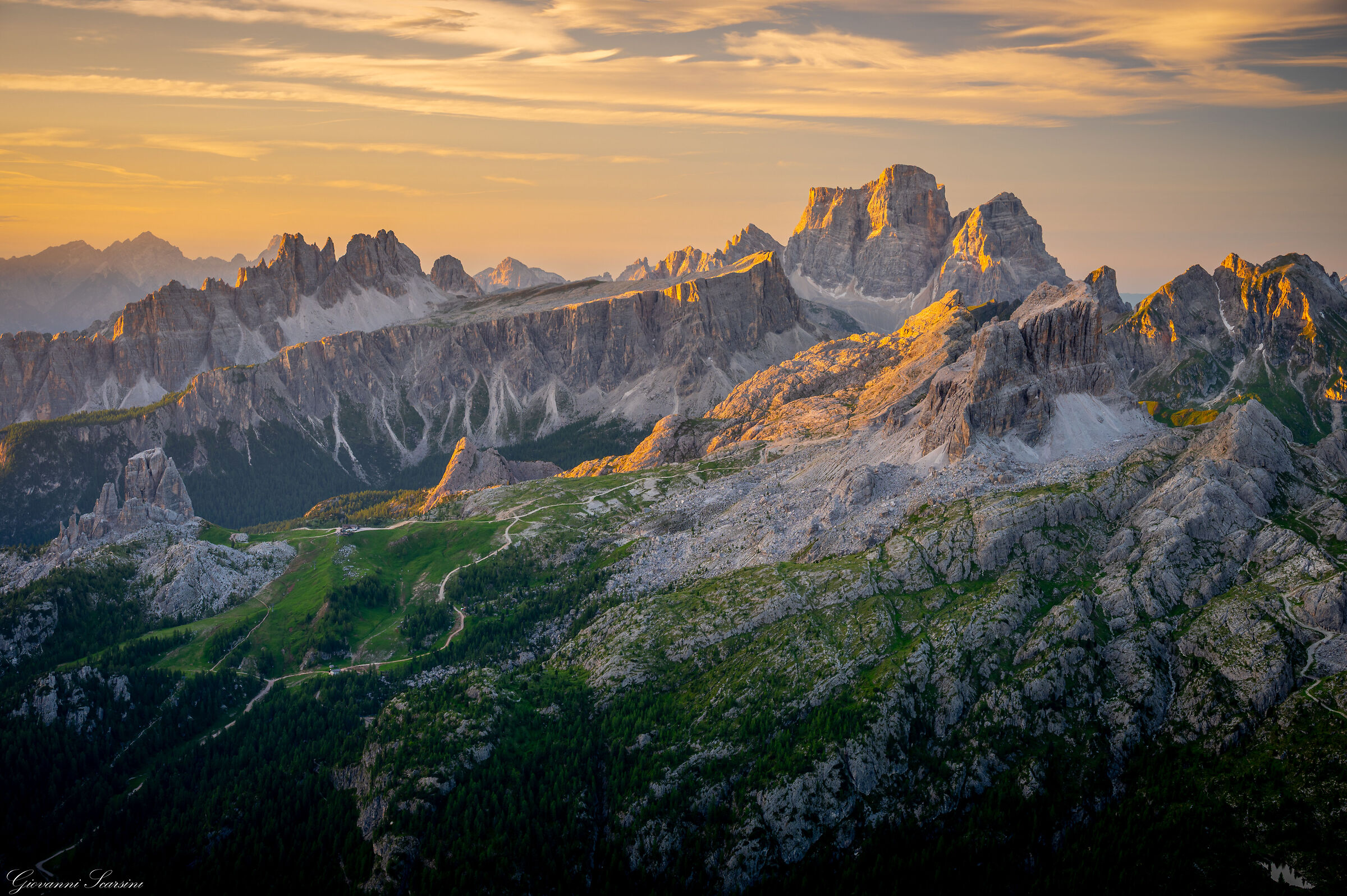 Sunrise over the Dolomites
