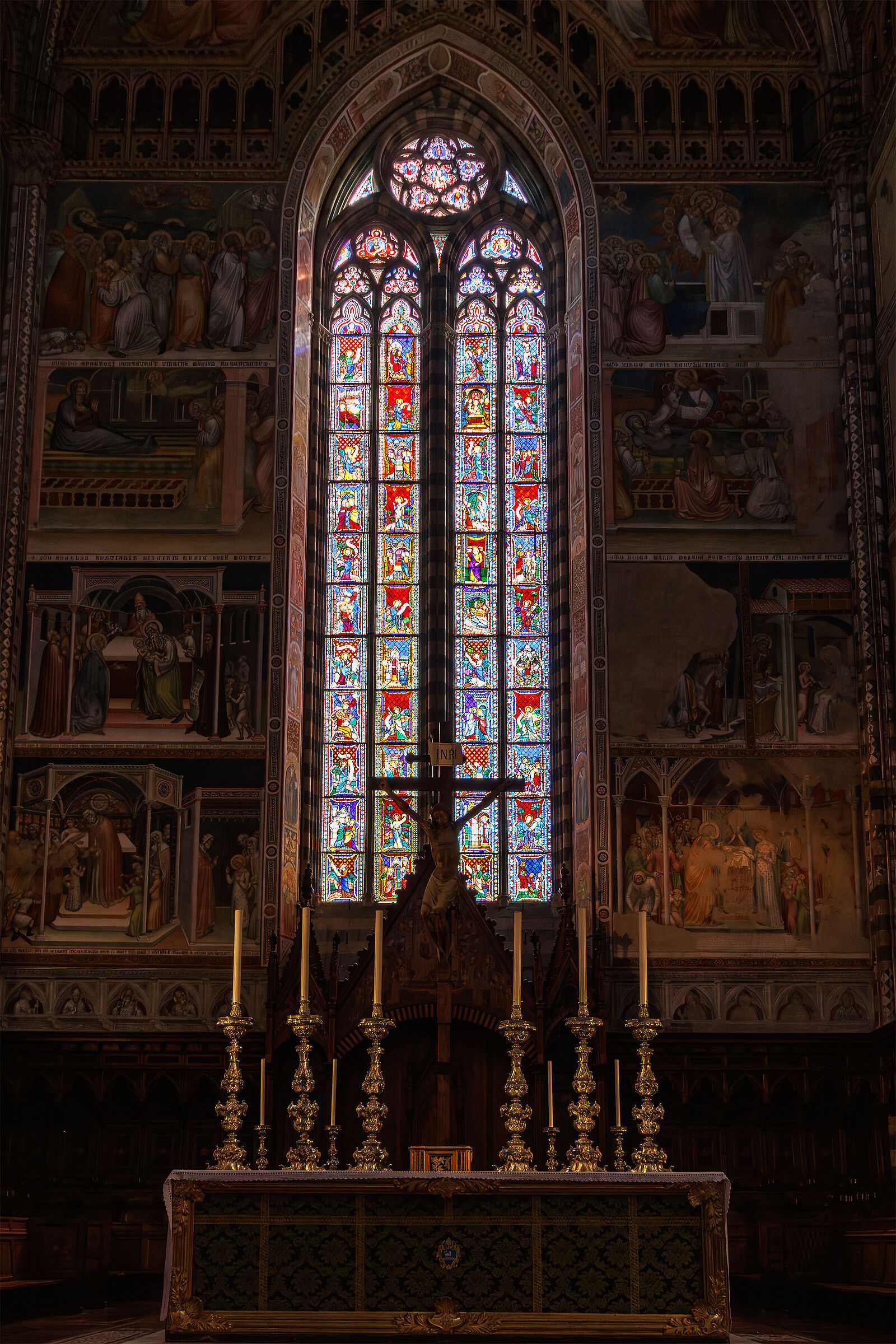 The stained glass window