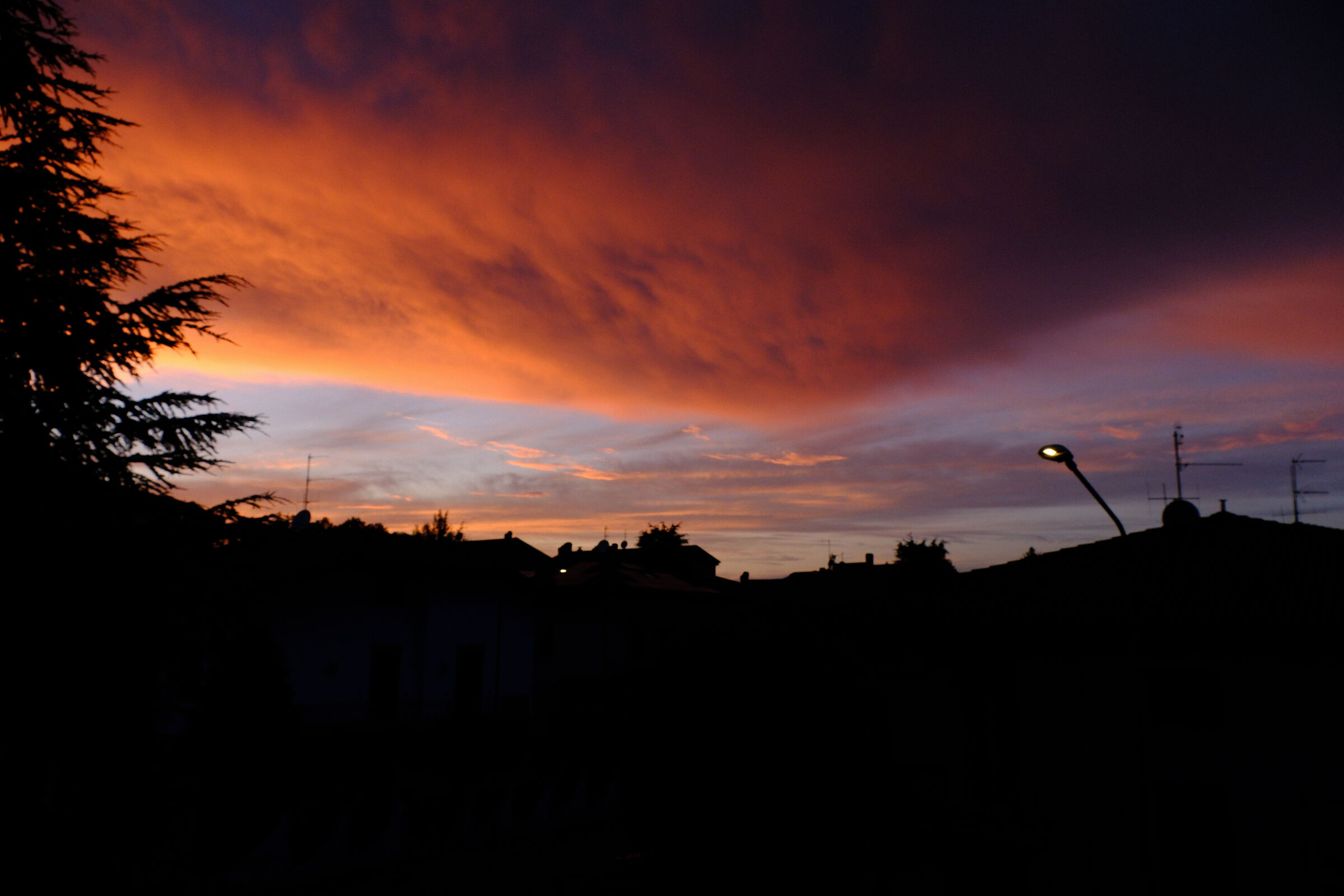 Sunset from the balcony of the house