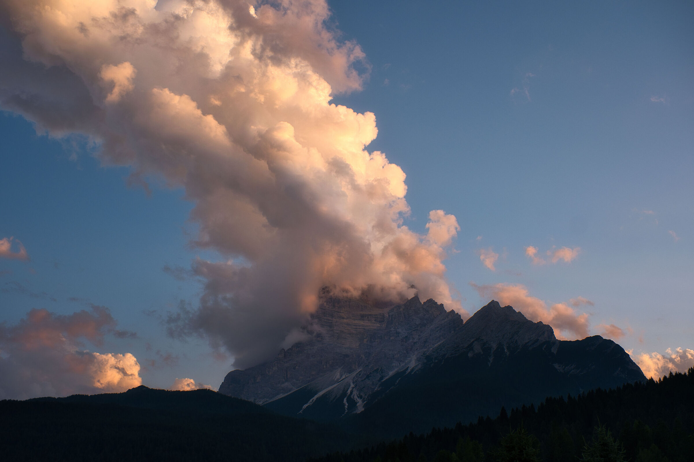 Sunset on Mount Pelmo