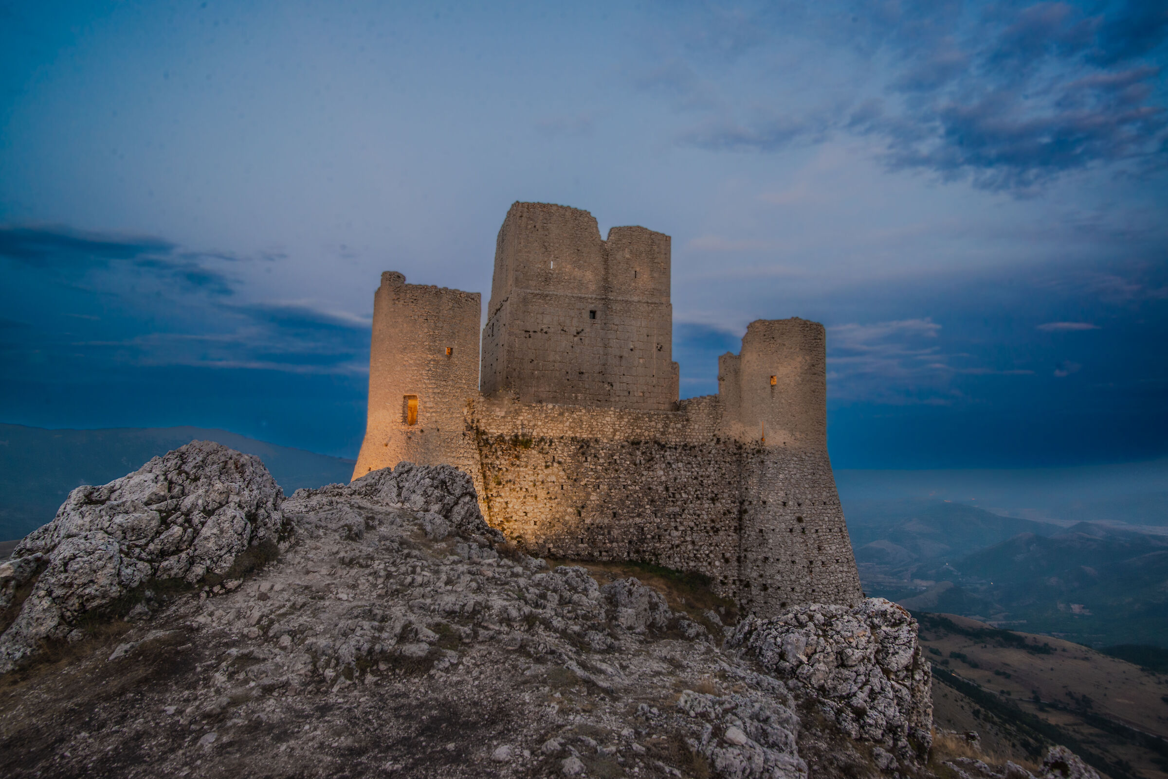 Rocca Calascio in the evening