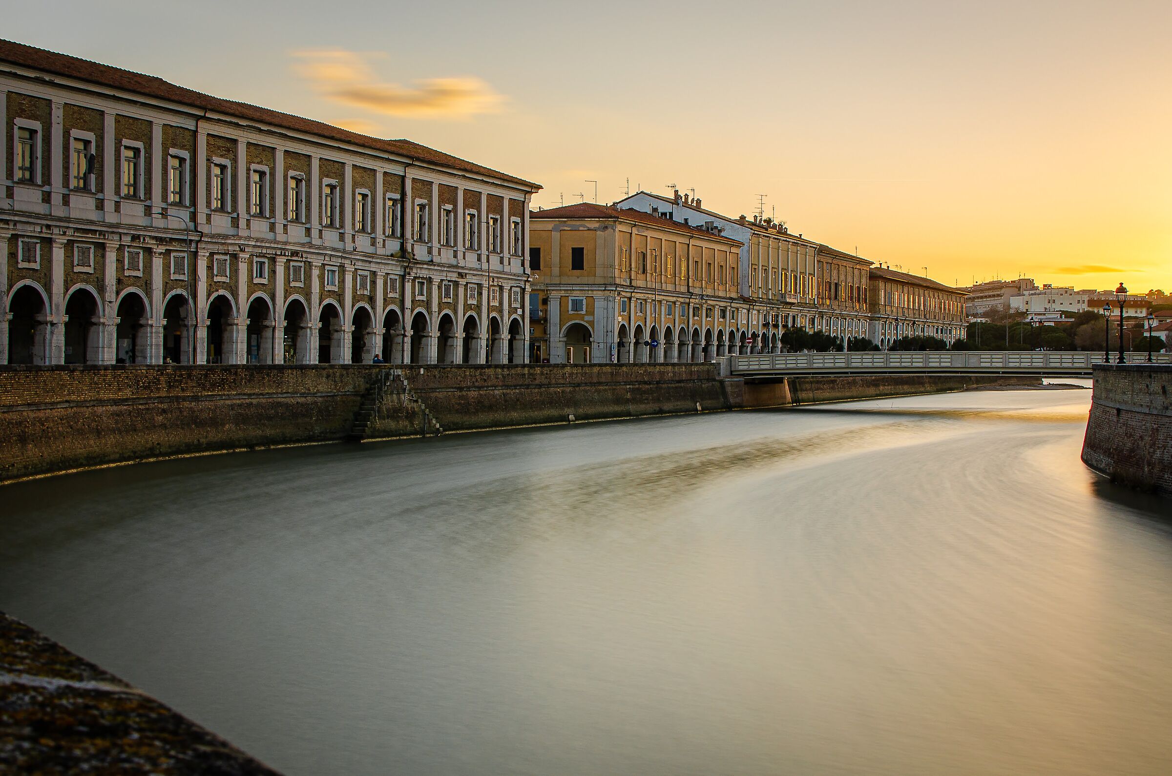 Senigallia, Misa river at sunset