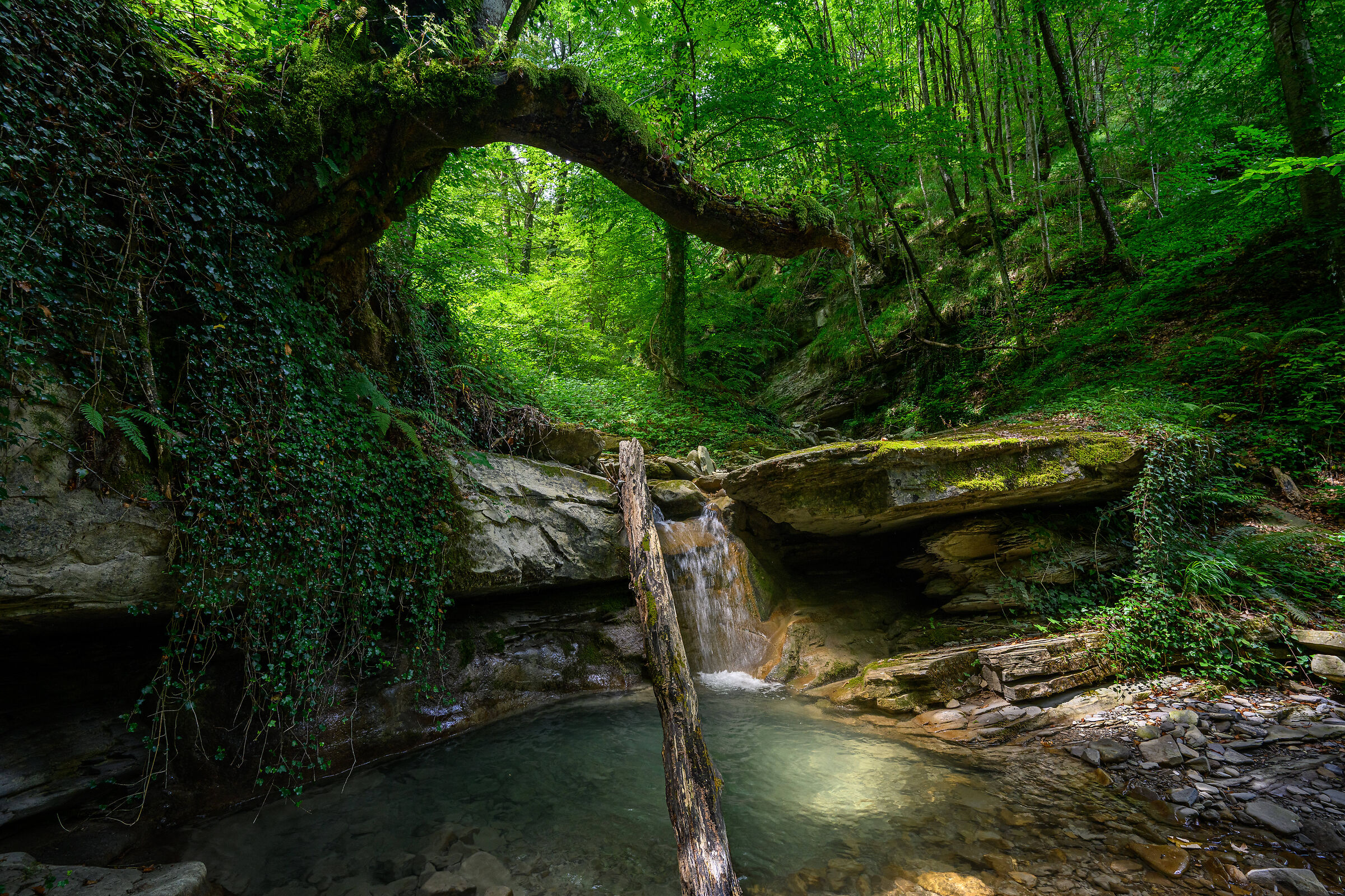Cascata nascosta sul torrente Presale