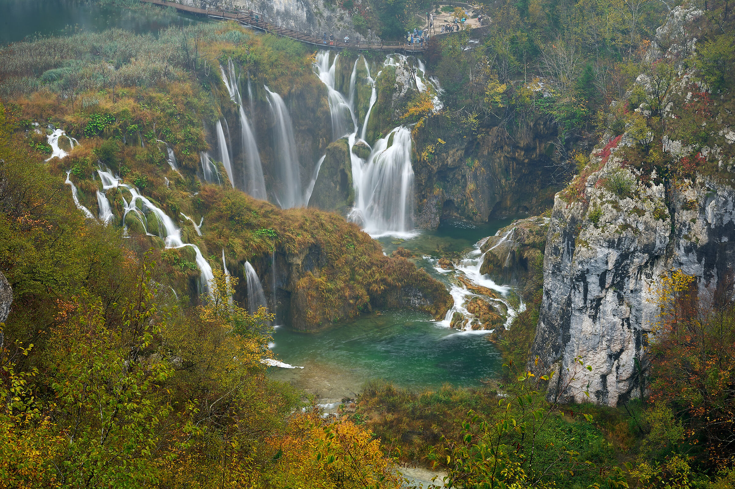 Plitvice in giornata di pioggia