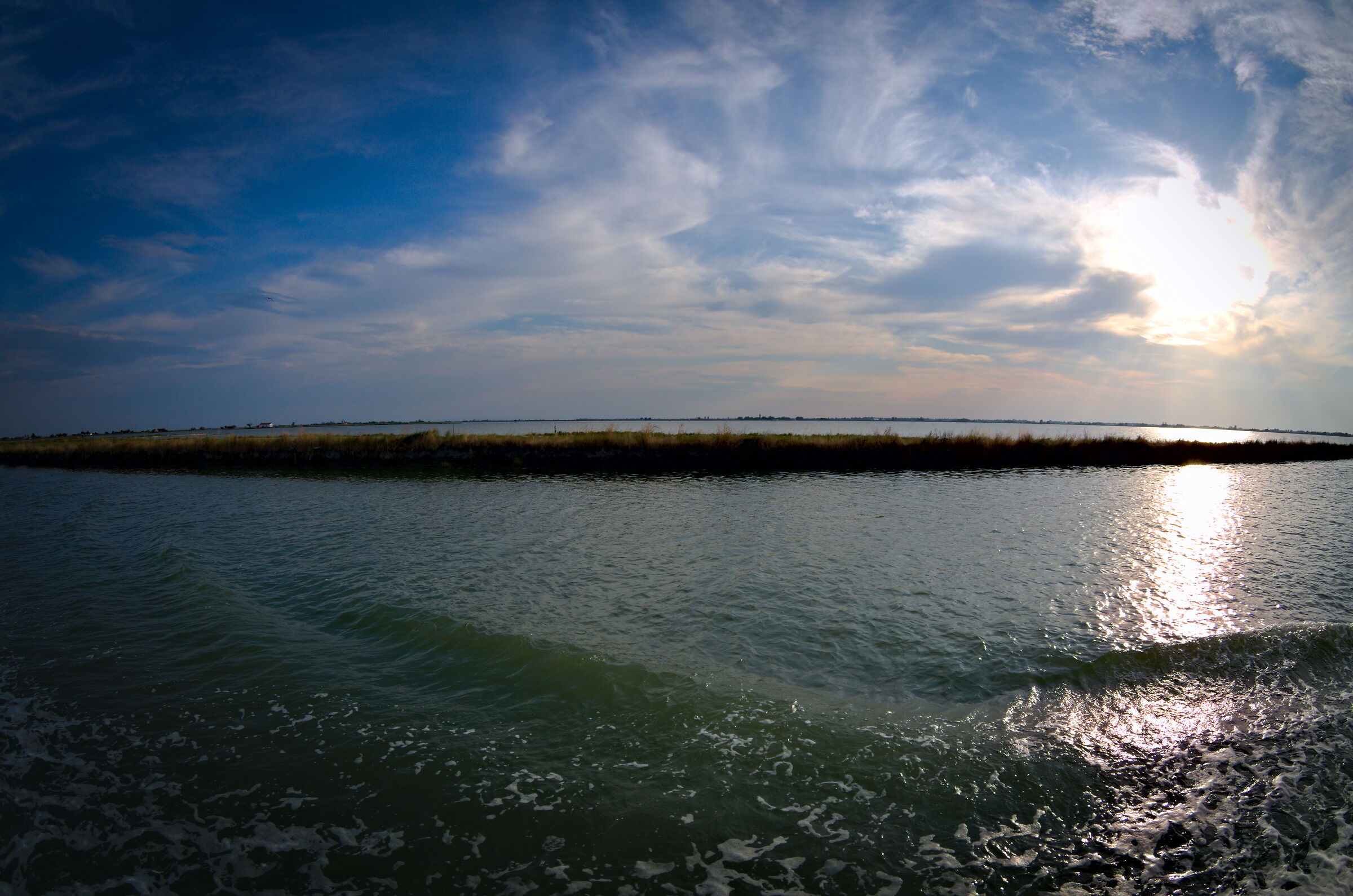 Tramonto nella valli di Comacchio