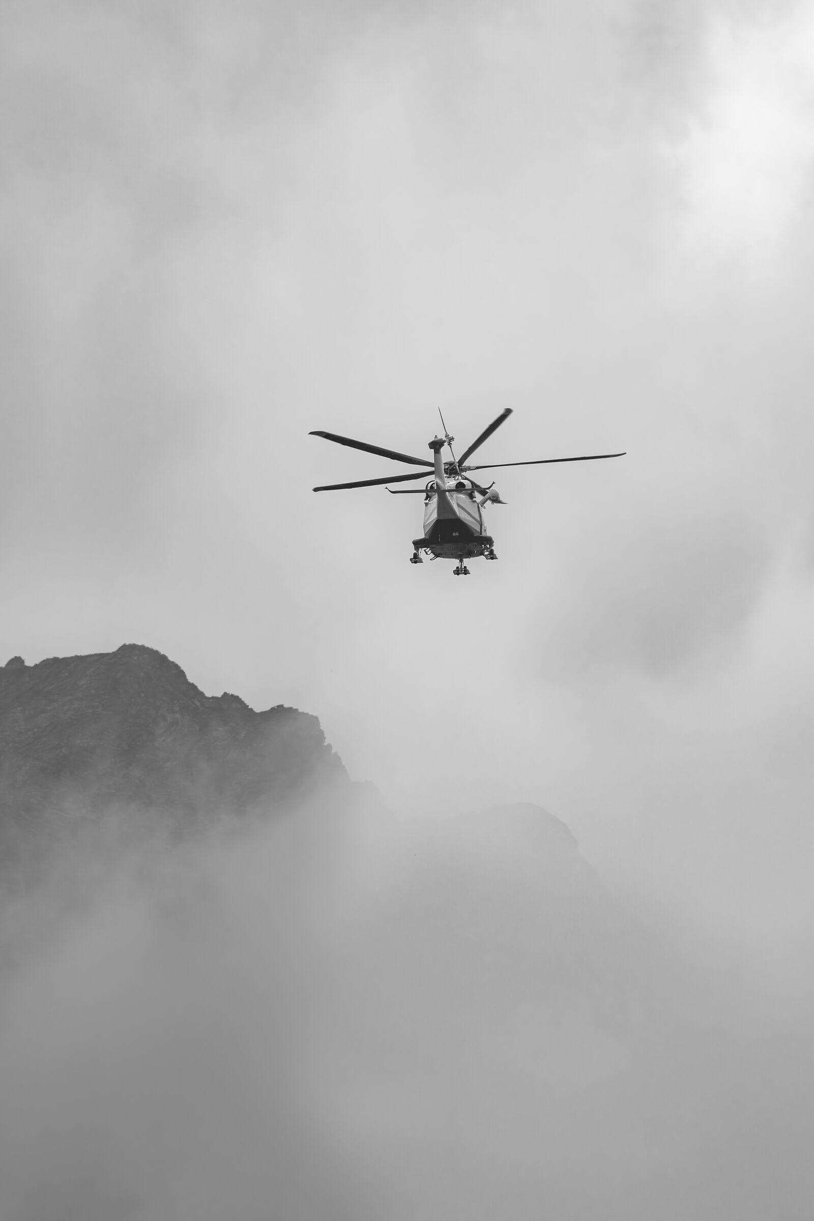 flying through the clouds