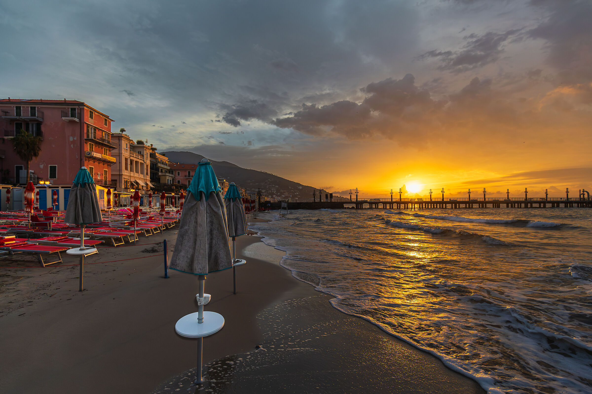 Sunrise over Alassio
